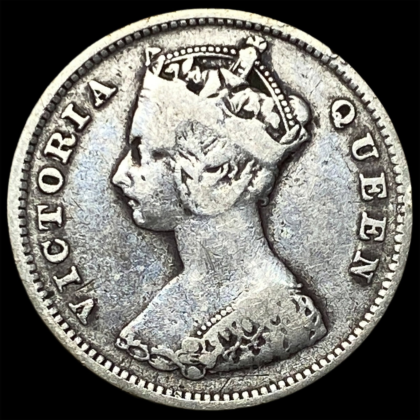1901 Hong Kong Victoria Silver 10 Cents (1 of 2)