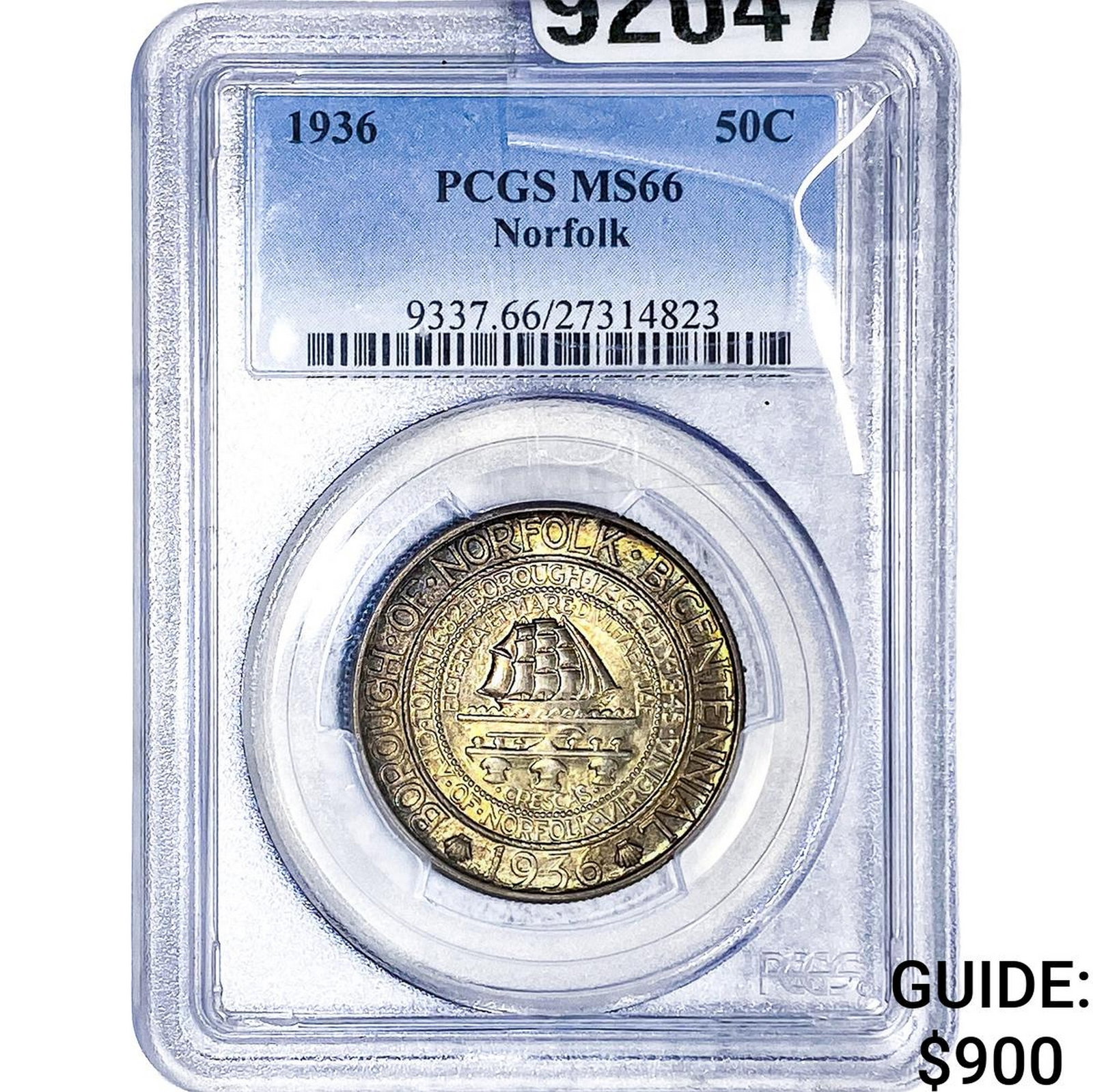 1936 Norfolk Half Dollar PCGS MS66 (1 of 2)