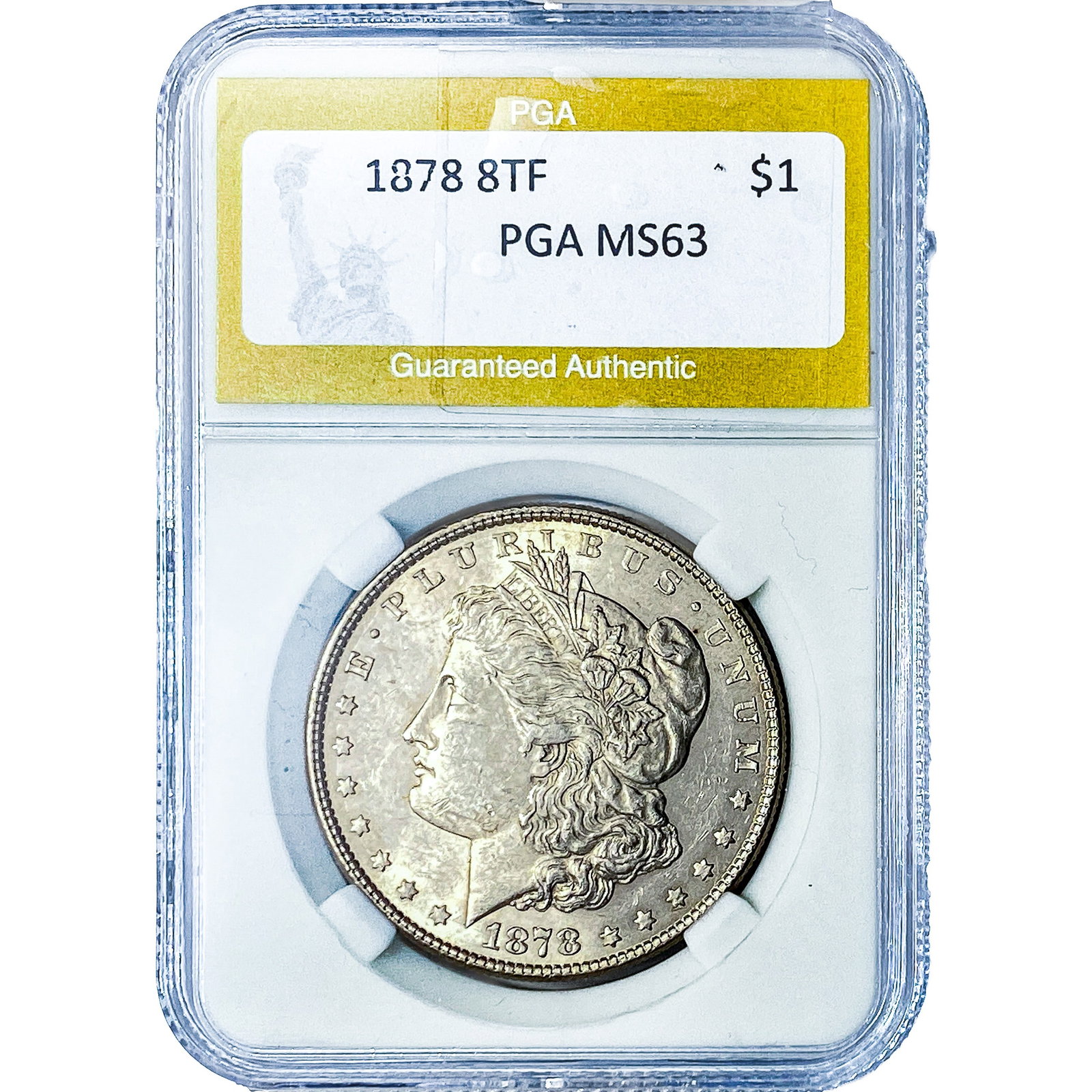 1878 8TF Morgan Silver Dollar PGA MS63 (1 of 2)