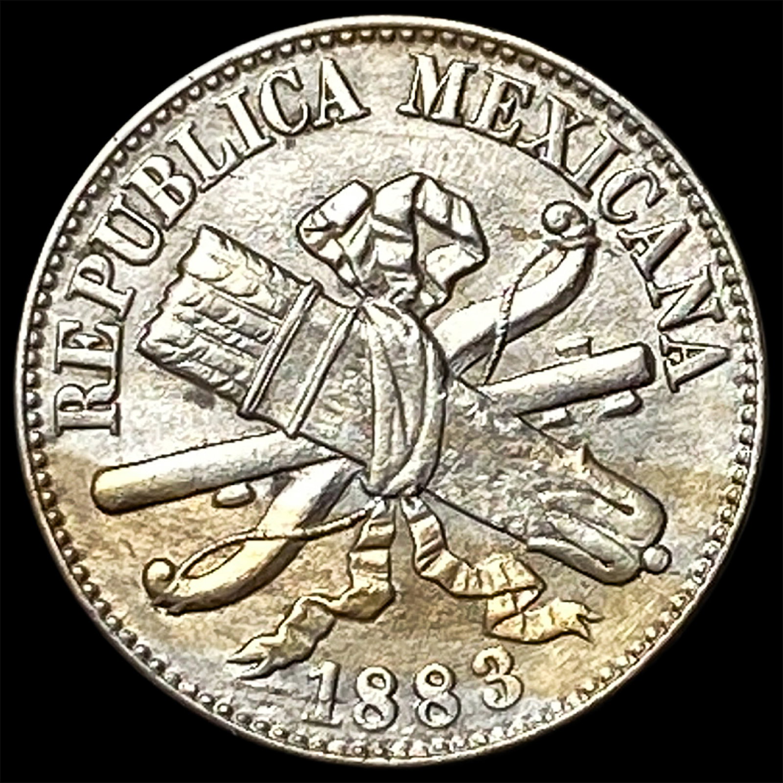 1883 Mexico Copper Nickel 1 Centavo (1 of 2)