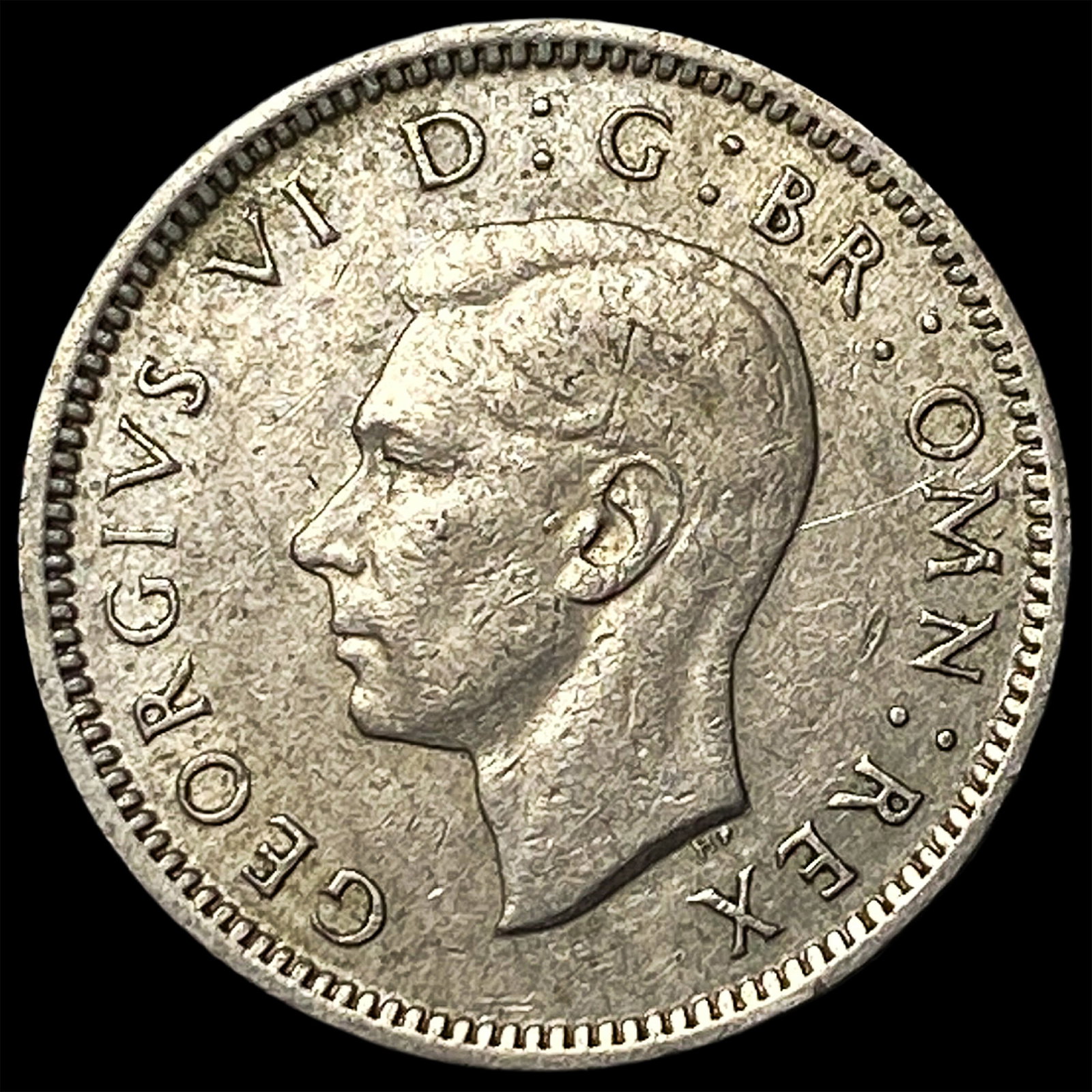 1948 Great Britain Silver 6 Pence: 1948 Great Britain Silver 6 Pence