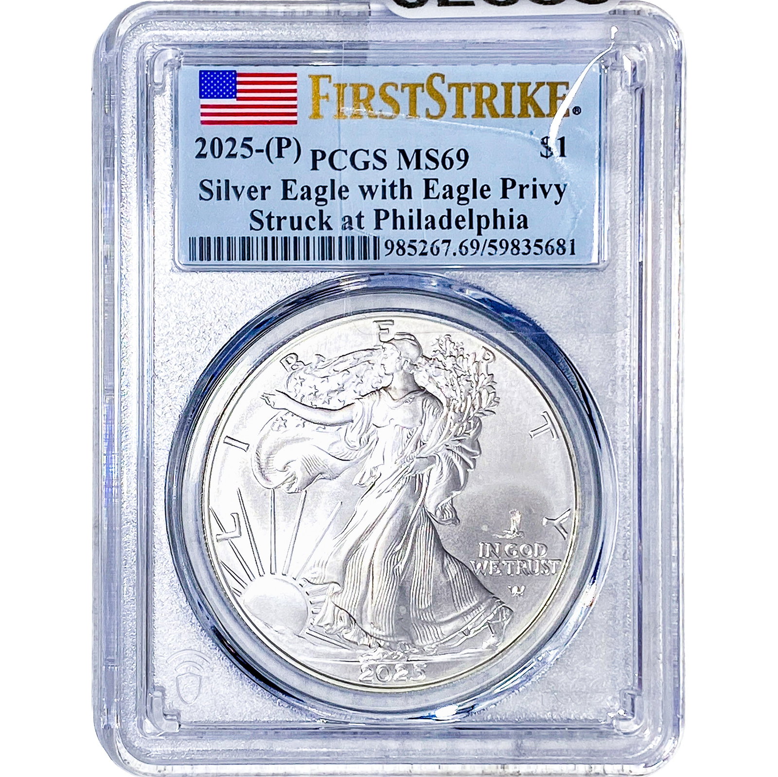 2025 Silver Eagle PCGS MS69 (1 of 2)