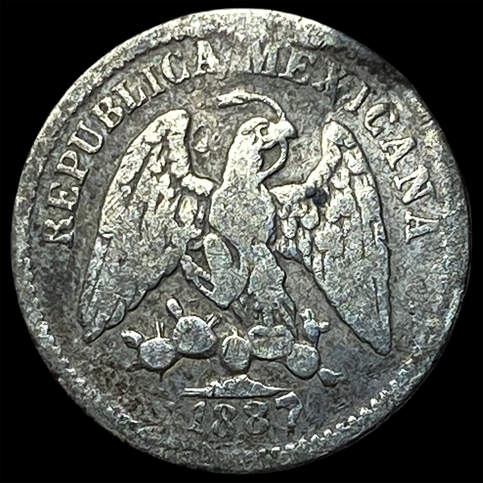 1887 CAM Mexico Silver 5 Centavos: 1887 CAM Mexico Silver 5 Centavos