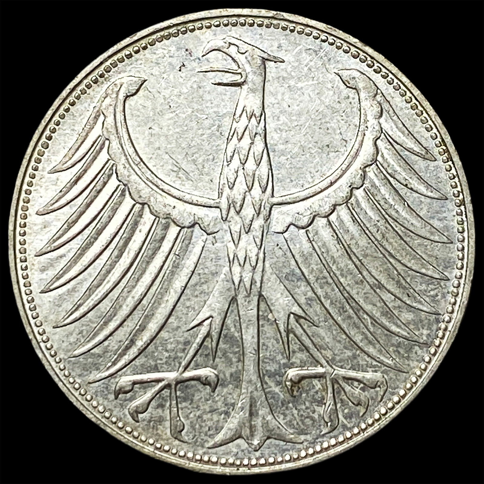 1969G Germany Silver 5 Mark: 1969G Germany Silver 5 Mark