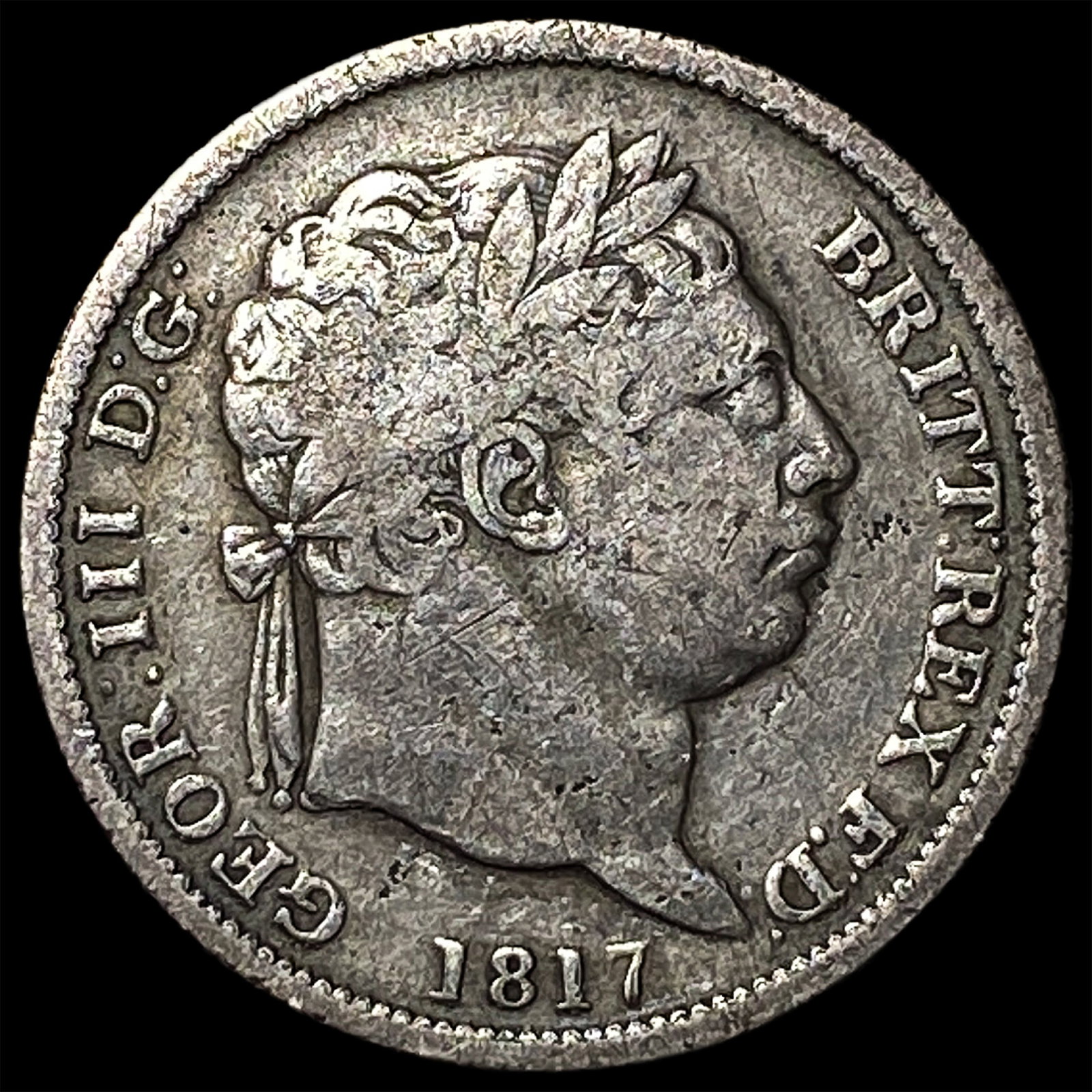 1817 Great Britain Silver 1 Shillng: 1817 Great Britain Silver 1 Shillng