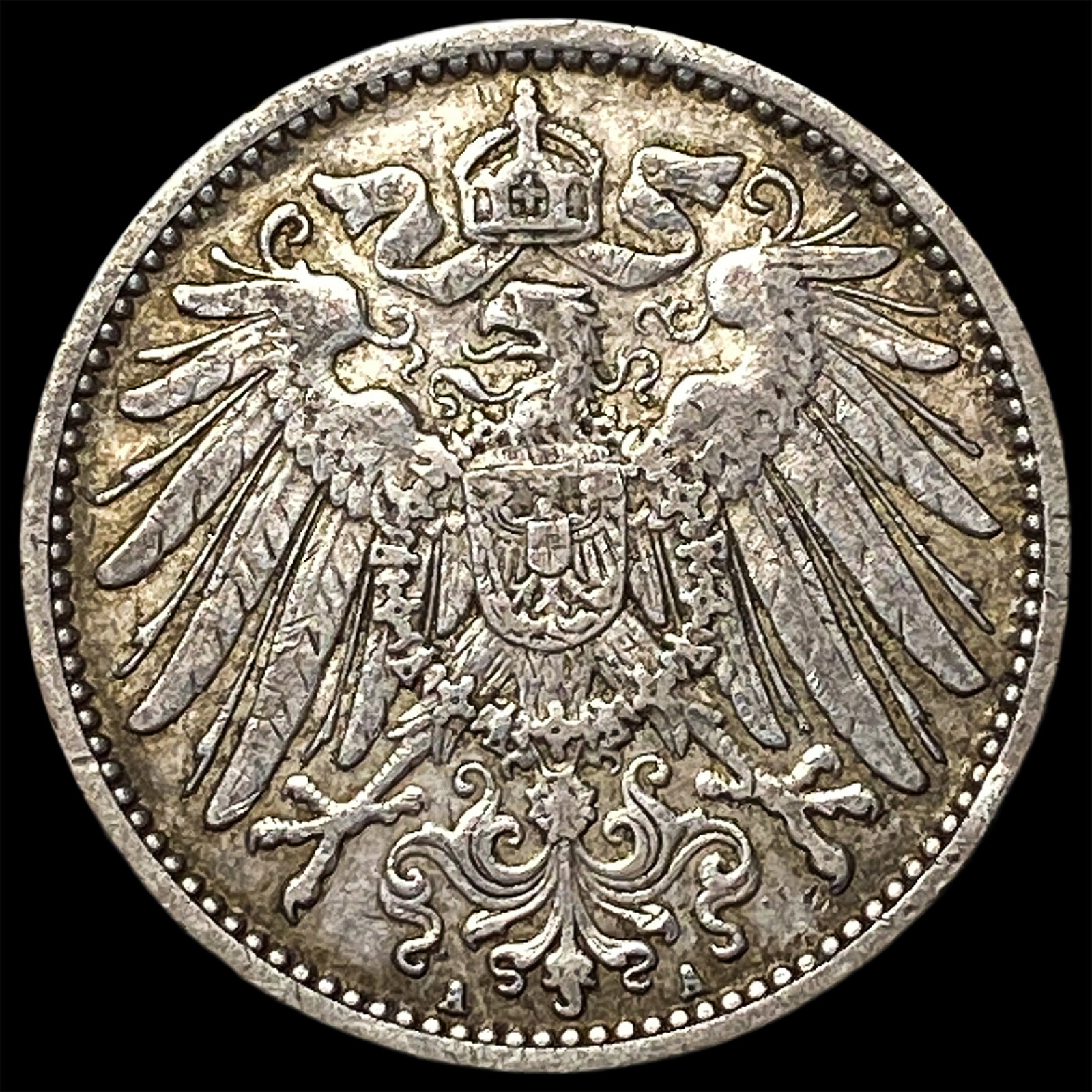 1909A Germany Silver 1 Mark: 1909A Germany Silver 1 Mark