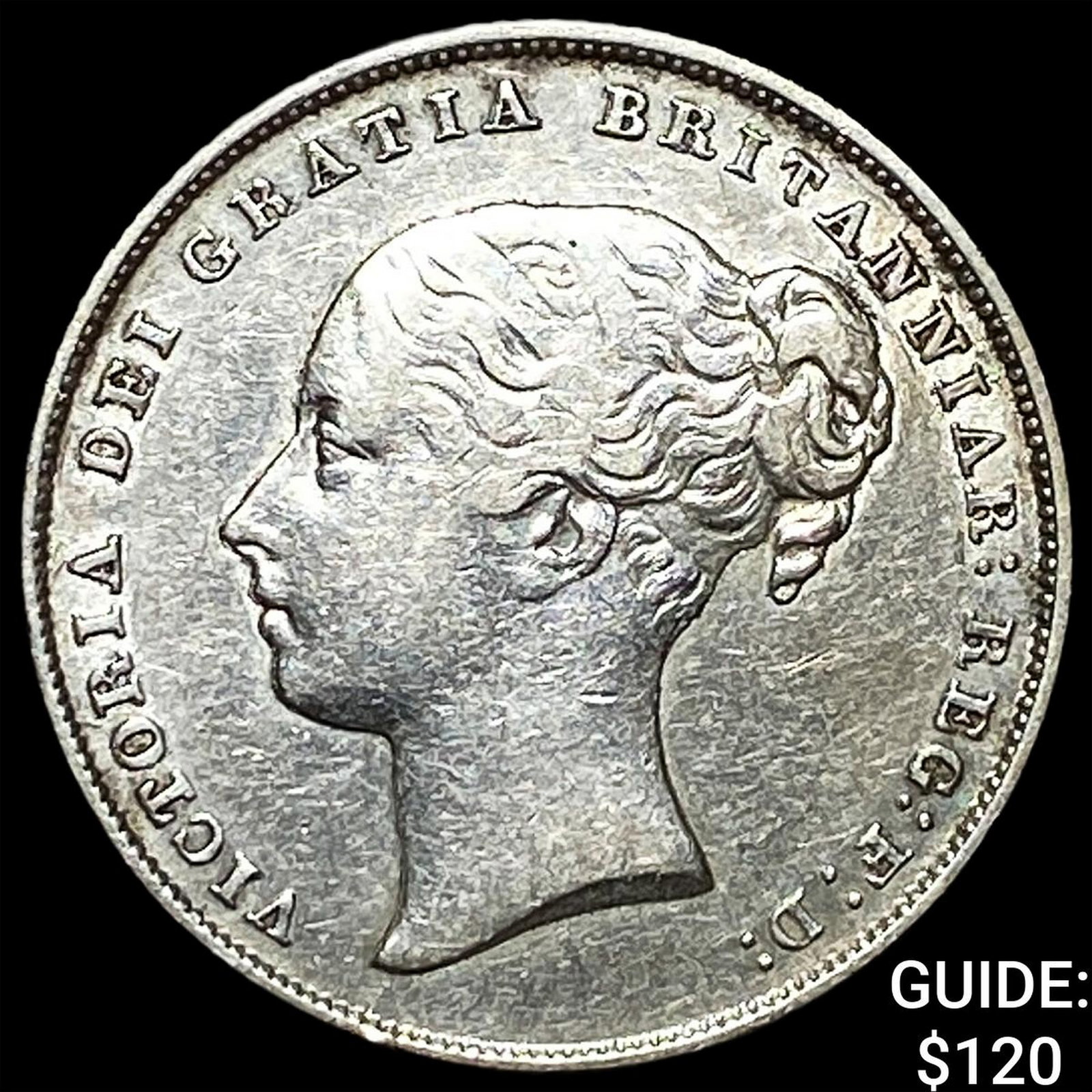 1849 Great Britain Silver 1 Shilling: 1849 Great Britain Silver 1 Shilling