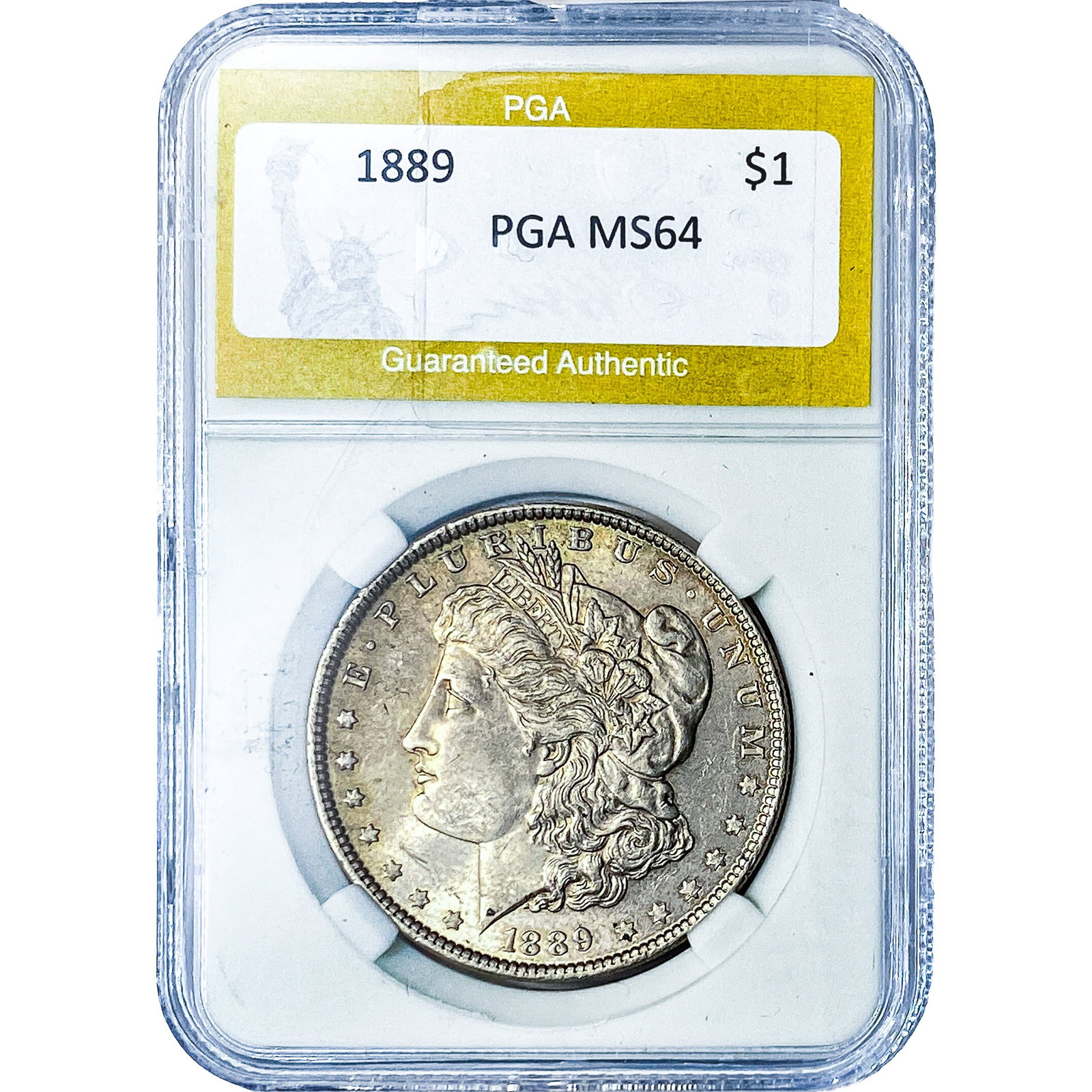 1889 Morgan Silver Dollar PGA MS64: 1889 Morgan Silver Dollar PGA MS64