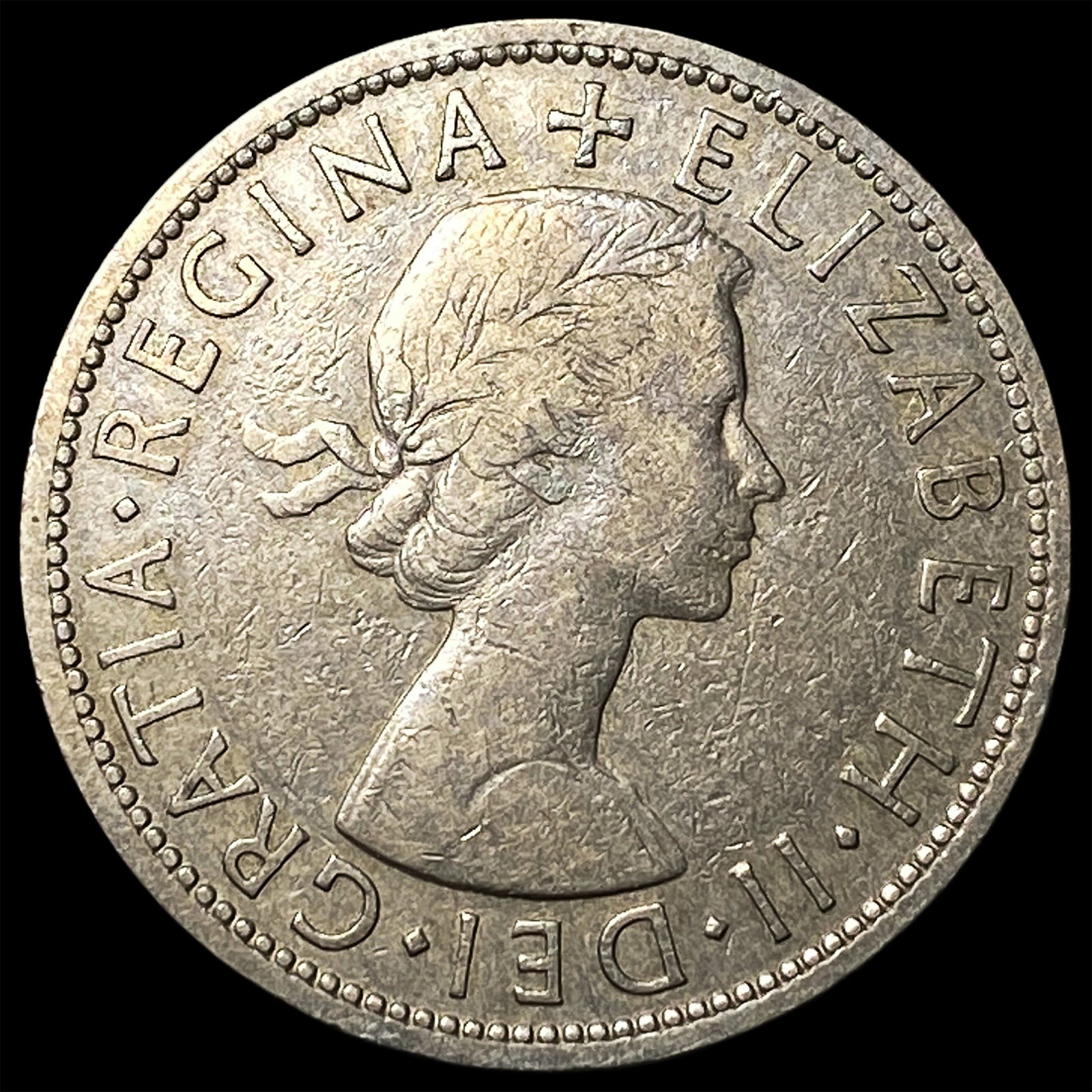 1955 Great Britain Copper Nickel Half Crown: 1955 Great Britain Copper Nickel Half Crown
