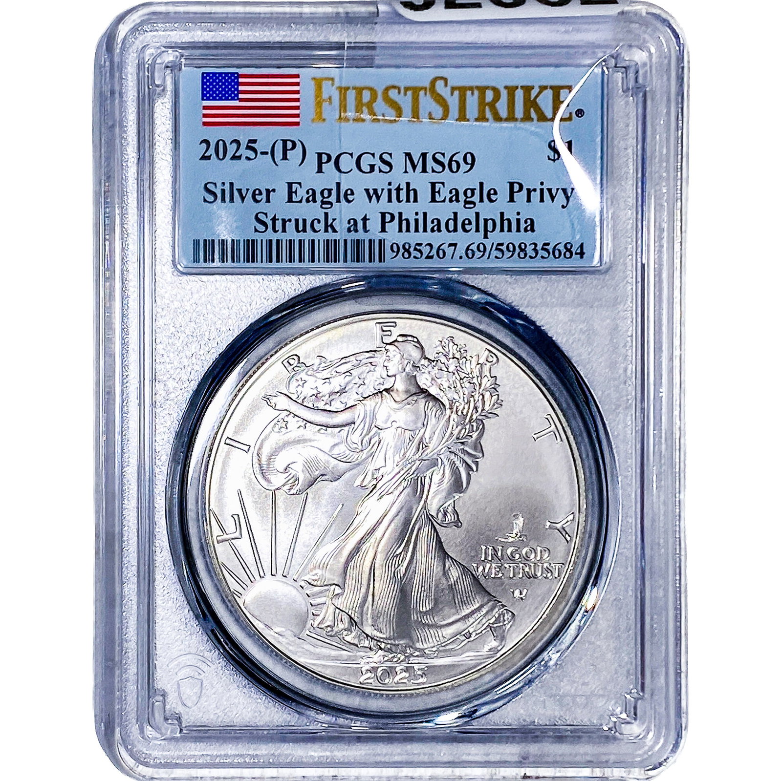 2025 Silver Eagle PCGS MS69 (1 of 2)