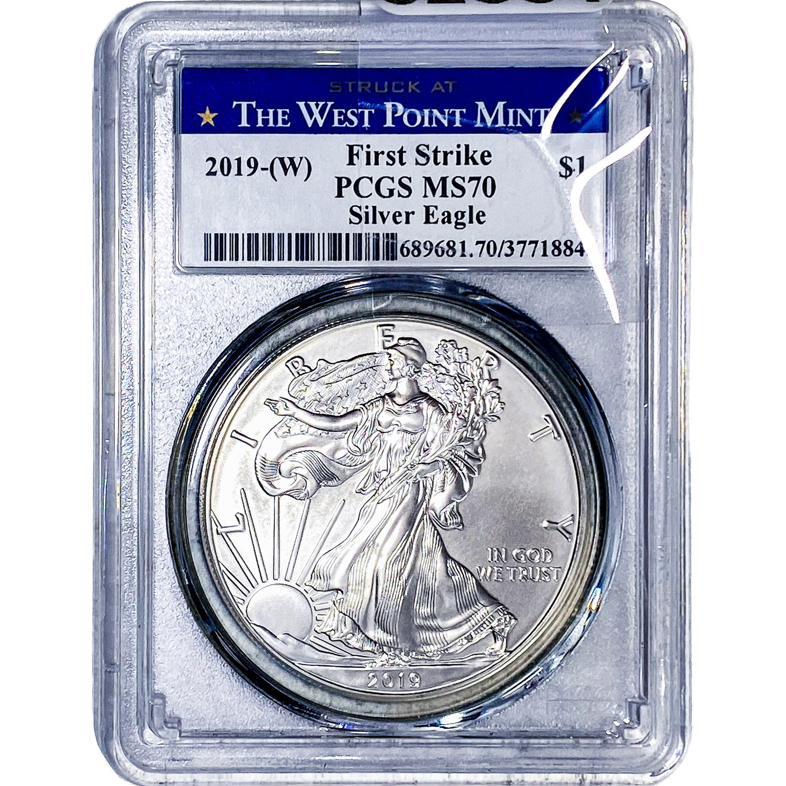 2019 Silver Eagle PCGS MS70: 2019 Silver Eagle PCGS MS70