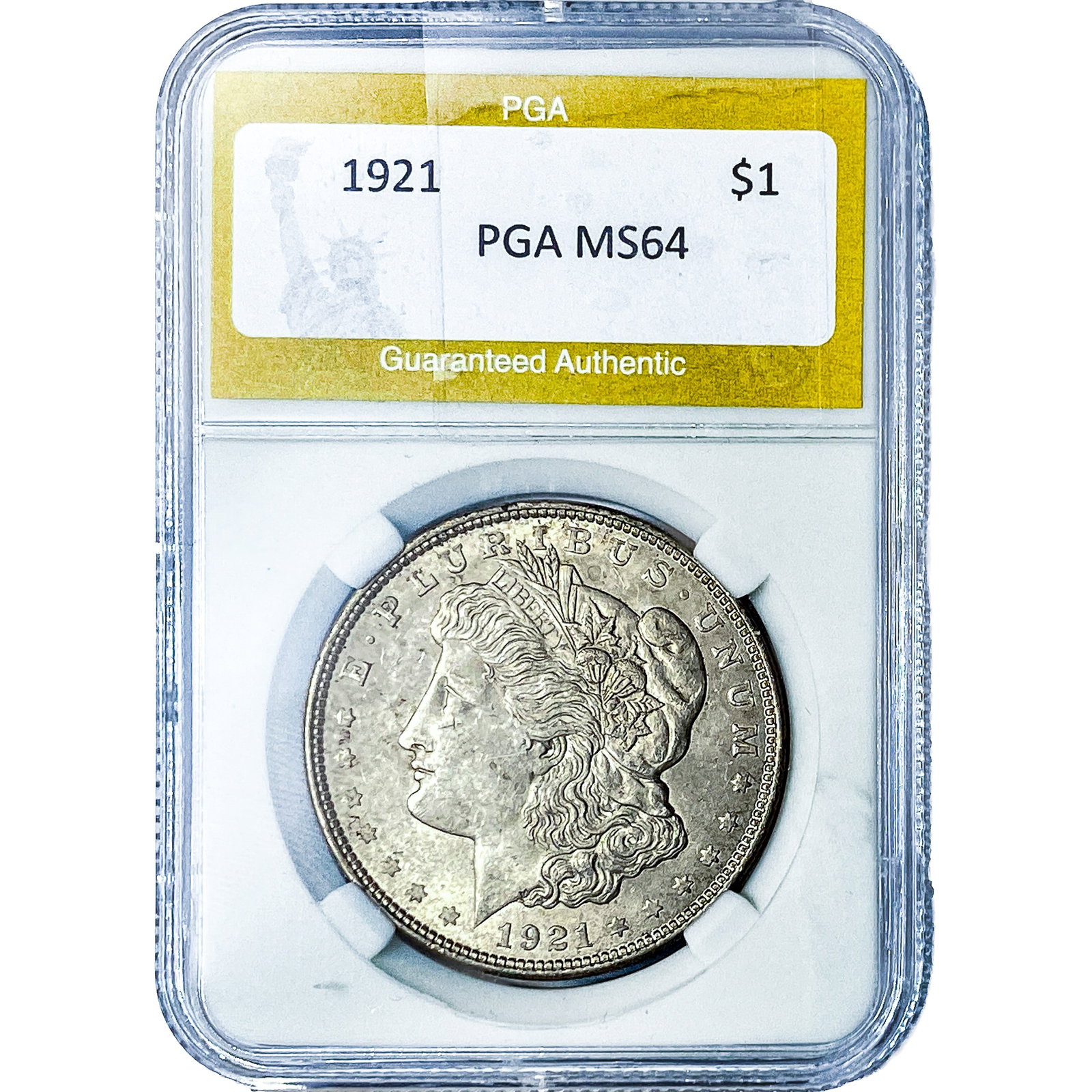 1921 Morgan Silver Dollar PGA MS64: 1921 Morgan Silver Dollar PGA MS64