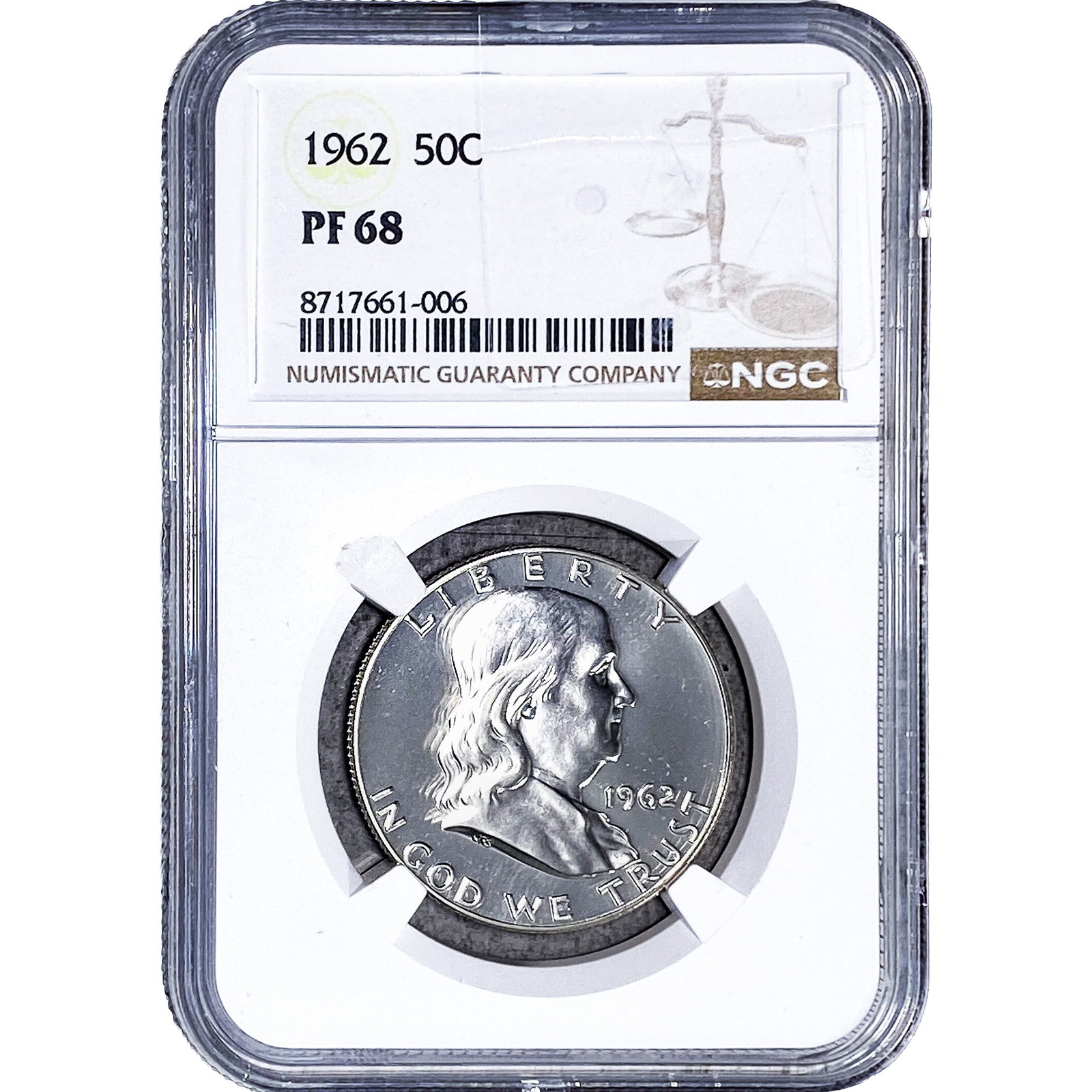 1962 Franklin Half Dollar NGC PF68 (1 of 2)