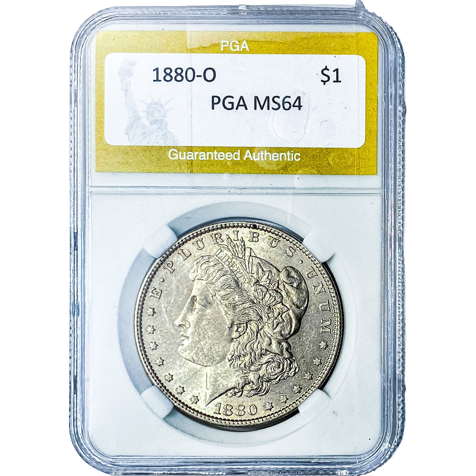 1880-O Morgan Silver Dollar PGA MS64: 1880-O Morgan Silver Dollar PGA MS64