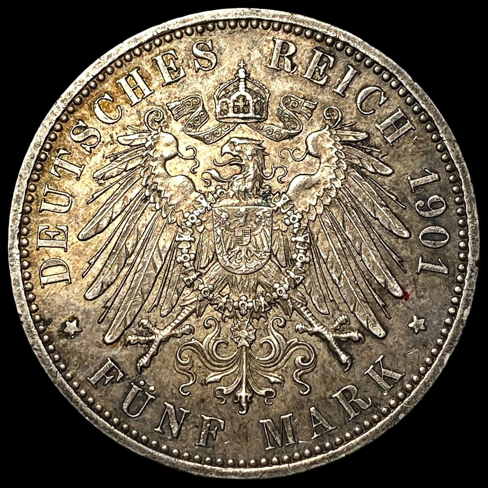 1901 Germany Silver 5 Mark - 2
