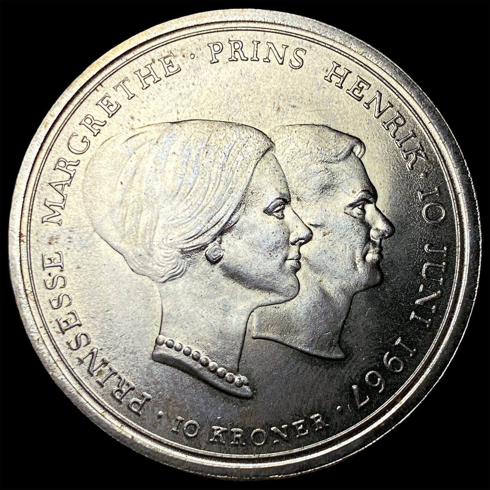 1967 Denmark Silver 10 Kroner 0.5247oz ASW: 1967 Denmark Silver 10 Kroner 0.5247oz ASW
