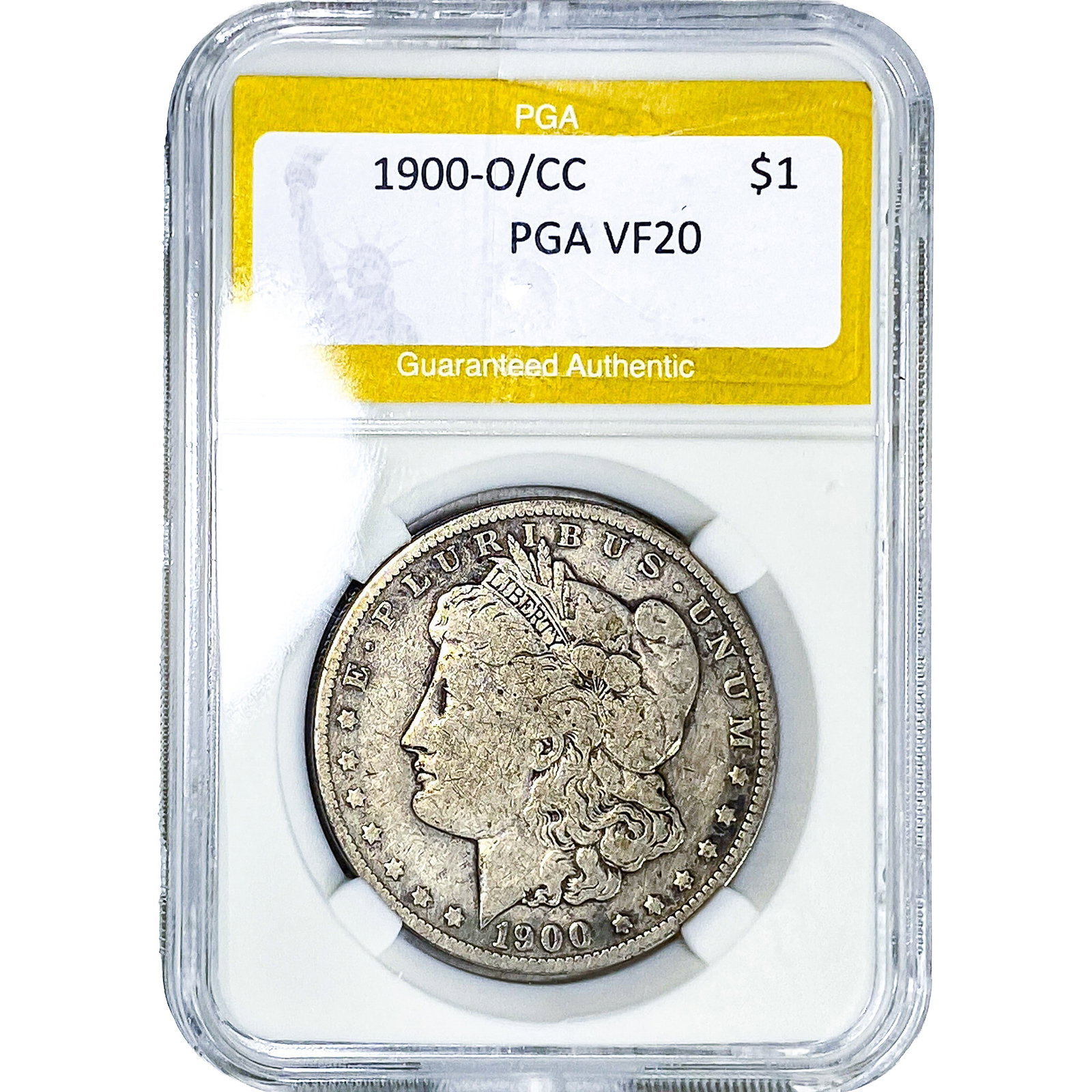 1900-O/CC Morgan Silver Dollar PGA VF20: 1900-O/CC Morgan Silver Dollar PGA VF20