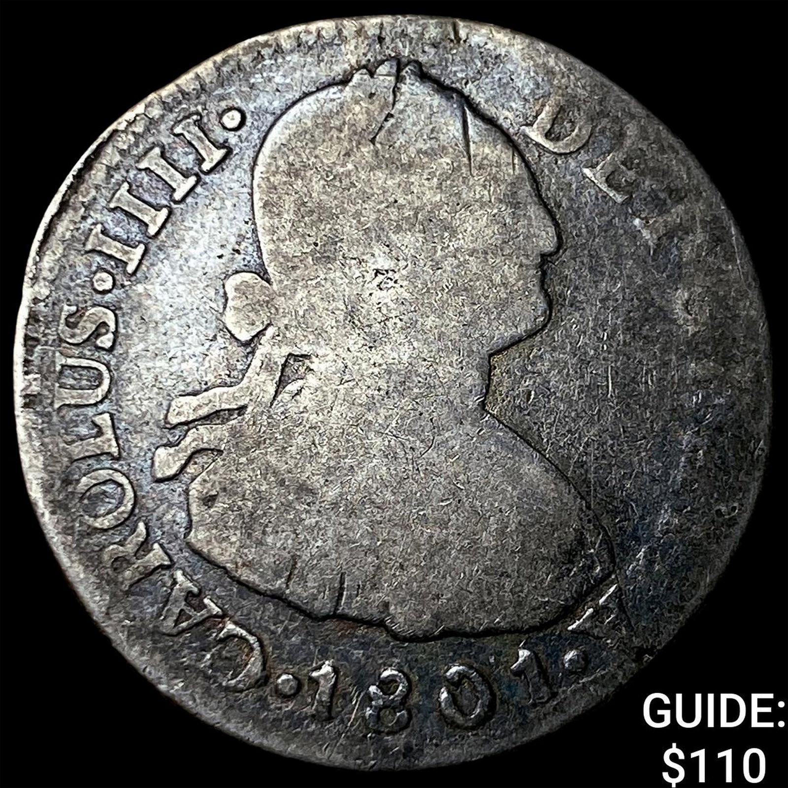 1801 Peru Silver 2 Reales: 1801 Peru Silver 2 Reales