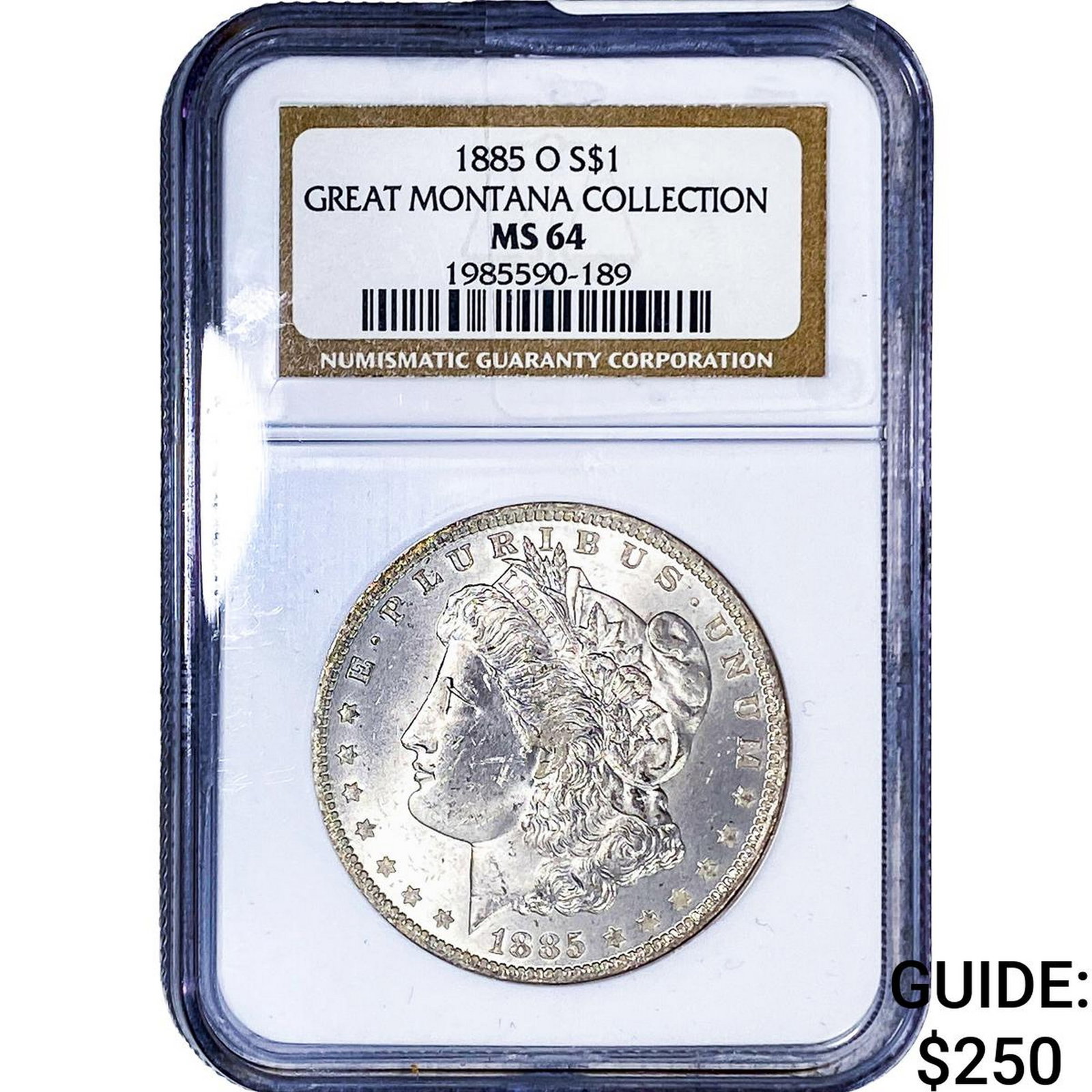 1885-O Morgan Silver Dollar NGC MS64: 1885-O Morgan Silver Dollar NGC MS64
