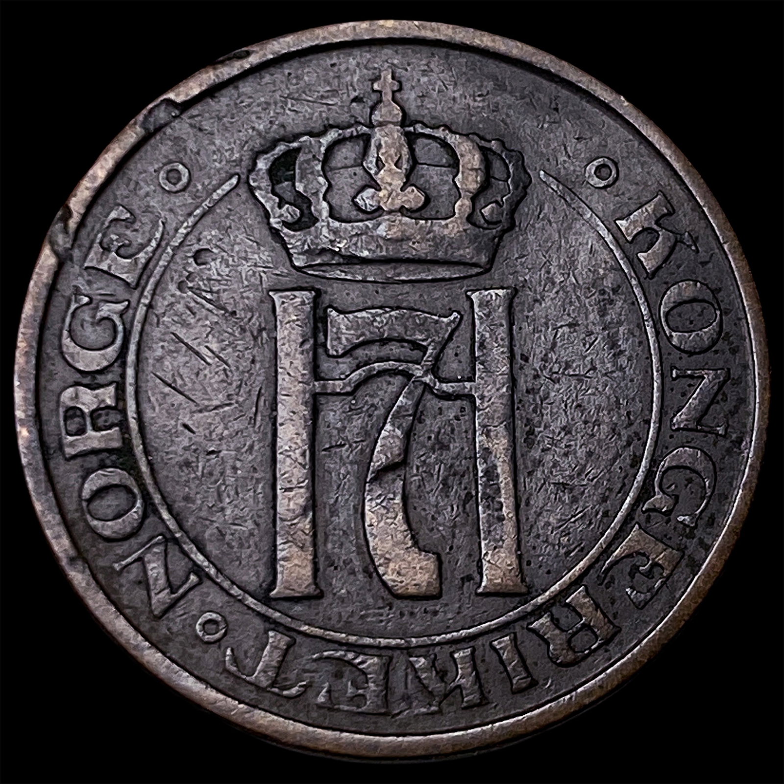 1910 Norway Bronze 2 Ore (1 of 2)