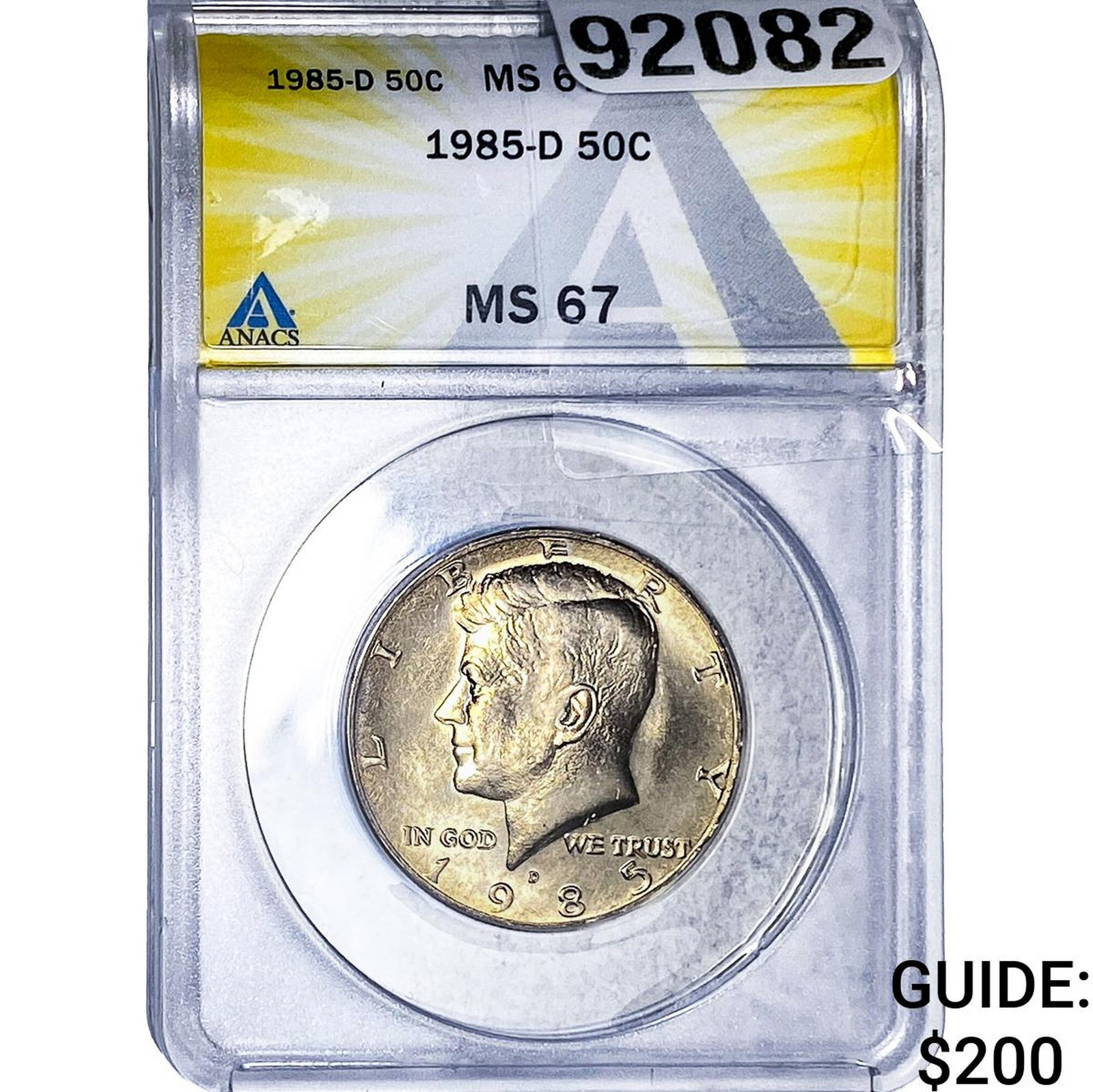1985-D Kennedy Half Dollar ANACS MS67 (1 of 2)