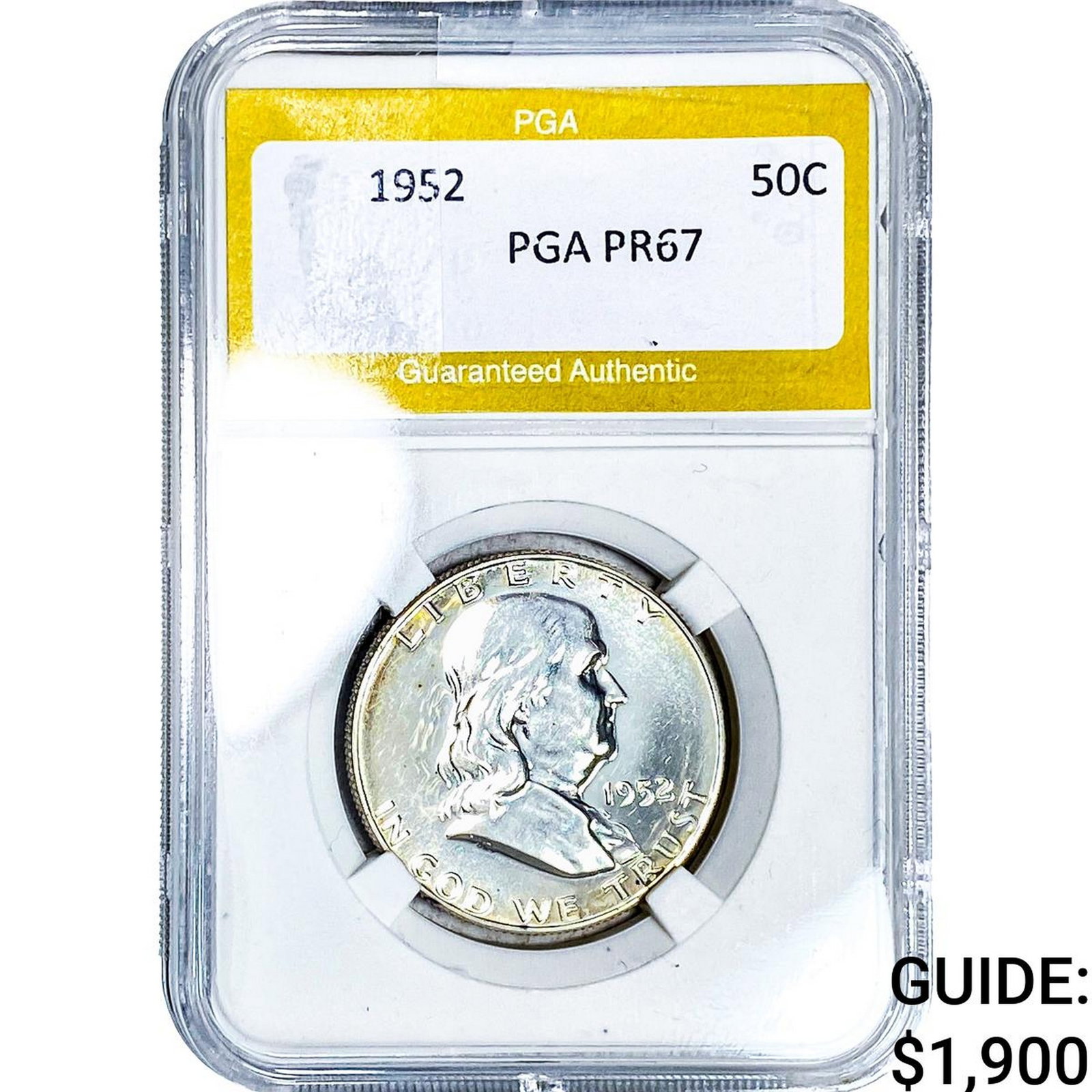 1952 Franklin Half Dollar PGA PR67: 1952 Franklin Half Dollar PGA PR67