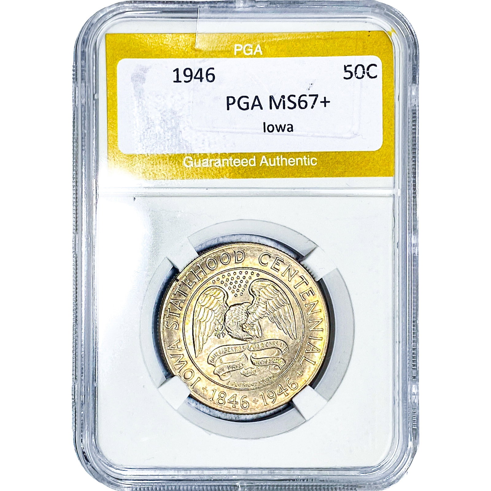 1946 Iowa Half Dollar PGA MS67+: 1946 Iowa Half Dollar PGA MS67+