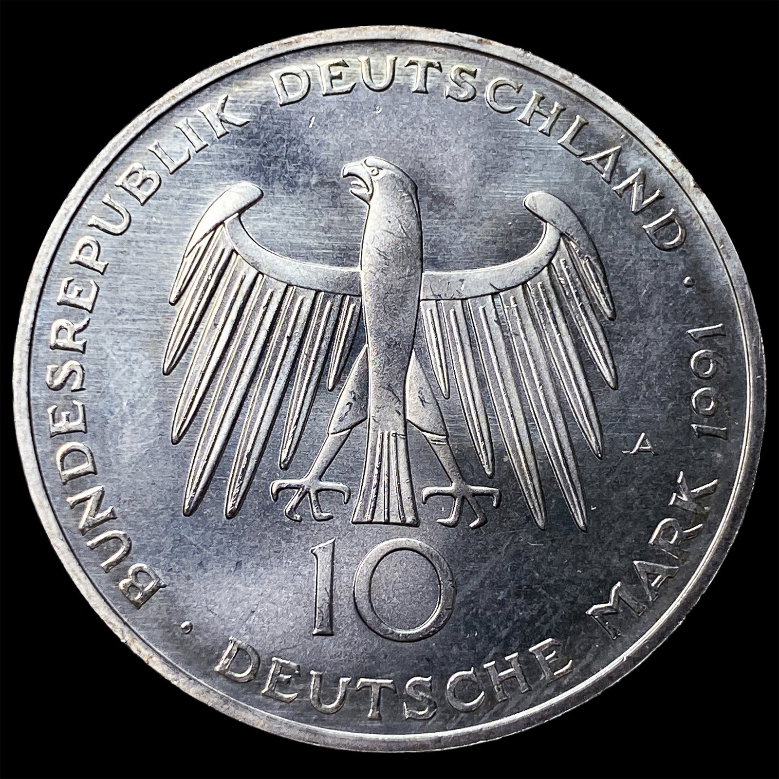 1991A Germany Silver 10 Mark - 2