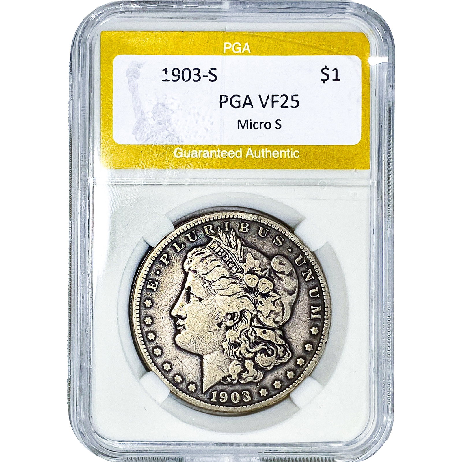 1903-S Morgan Silver Dollar PGA VF25: 1903-S Morgan Silver Dollar PGA VF25