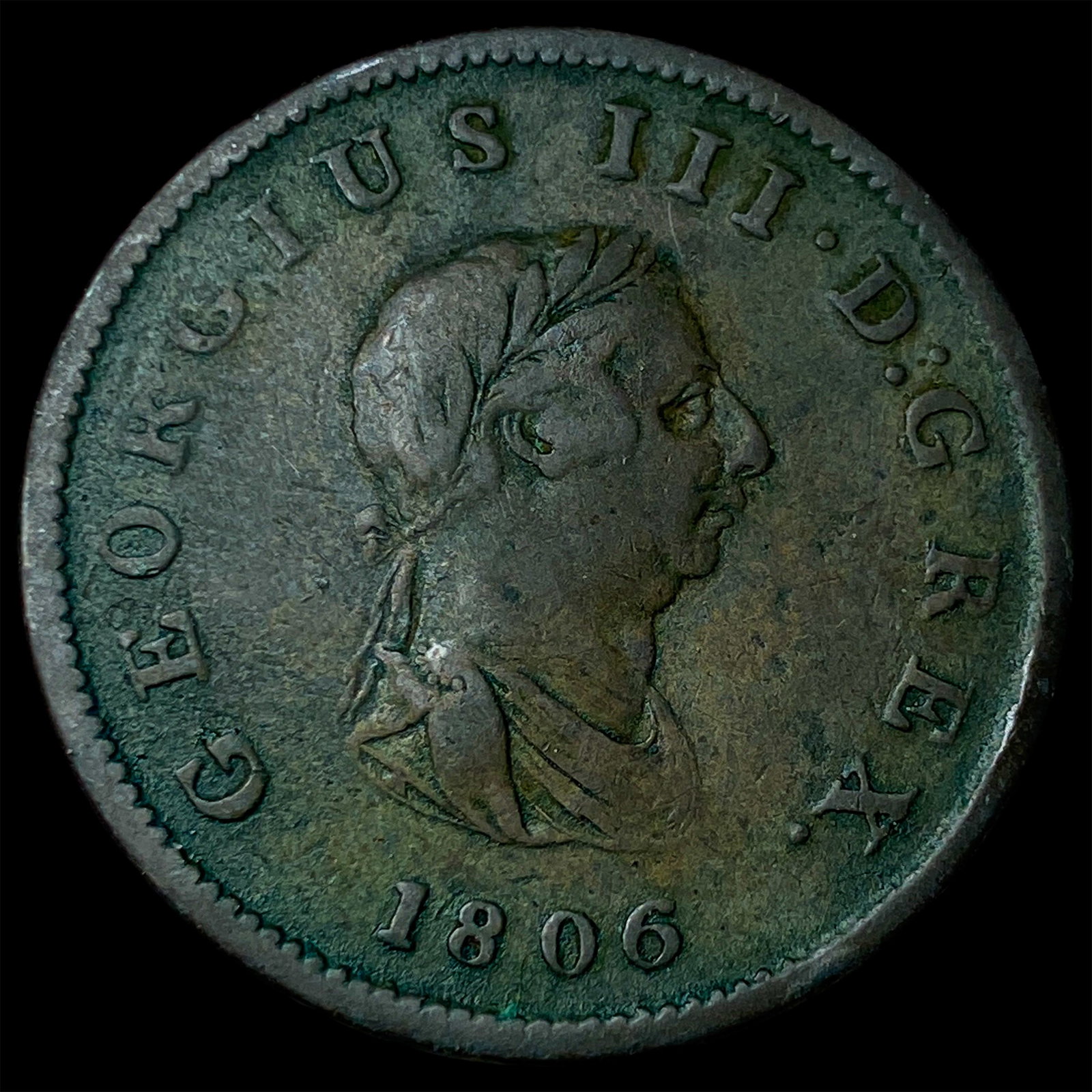 1806 Great Britain Copper Penny: 1806 Great Britain Copper Penny