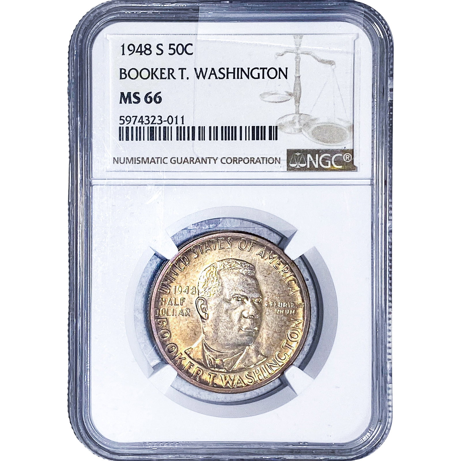 1948-S Booker T Half Dollar NGC MS66 (1 of 2)