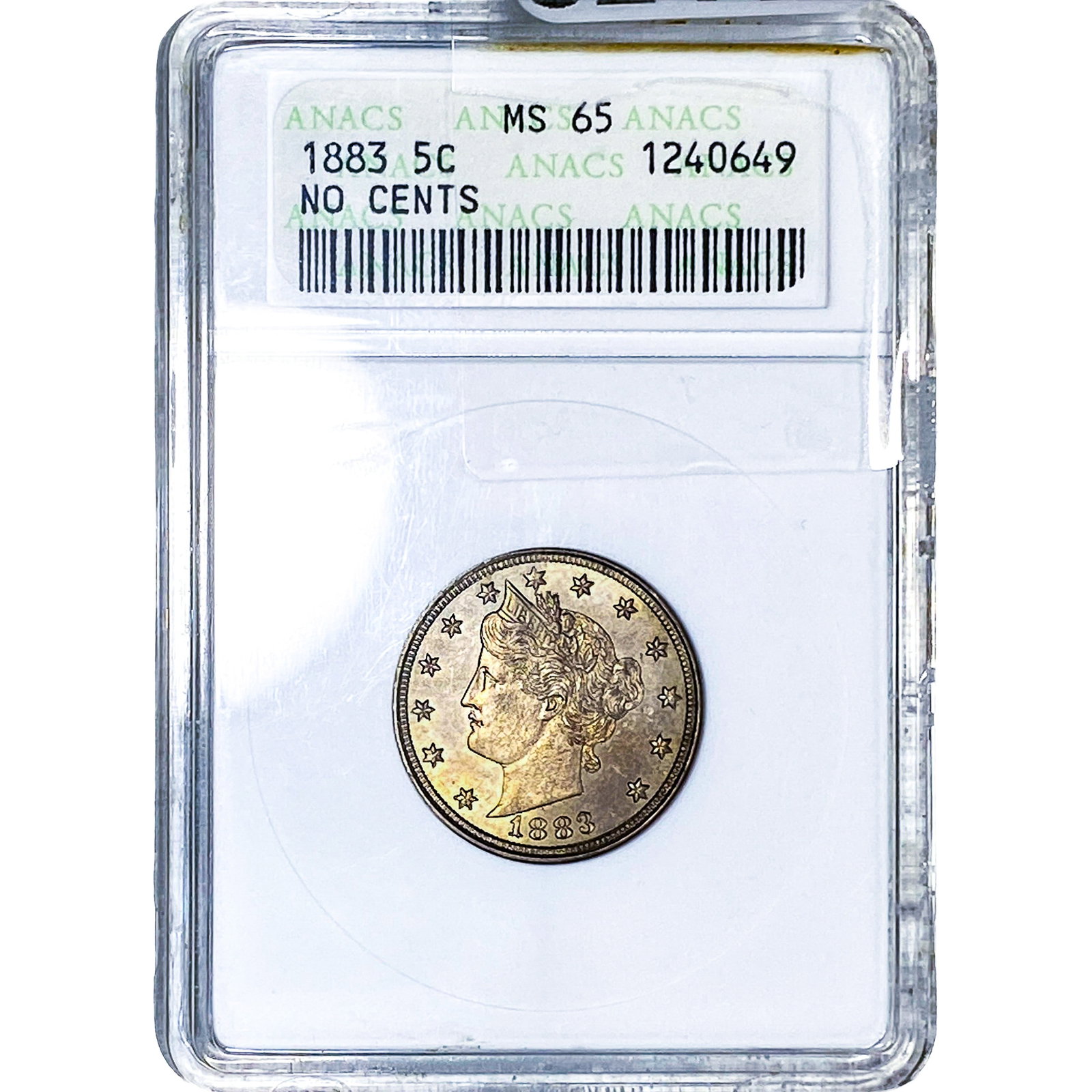 1883 Liberty Victory Nickel ANACS MS65: 1883 Liberty Victory Nickel ANACS MS65