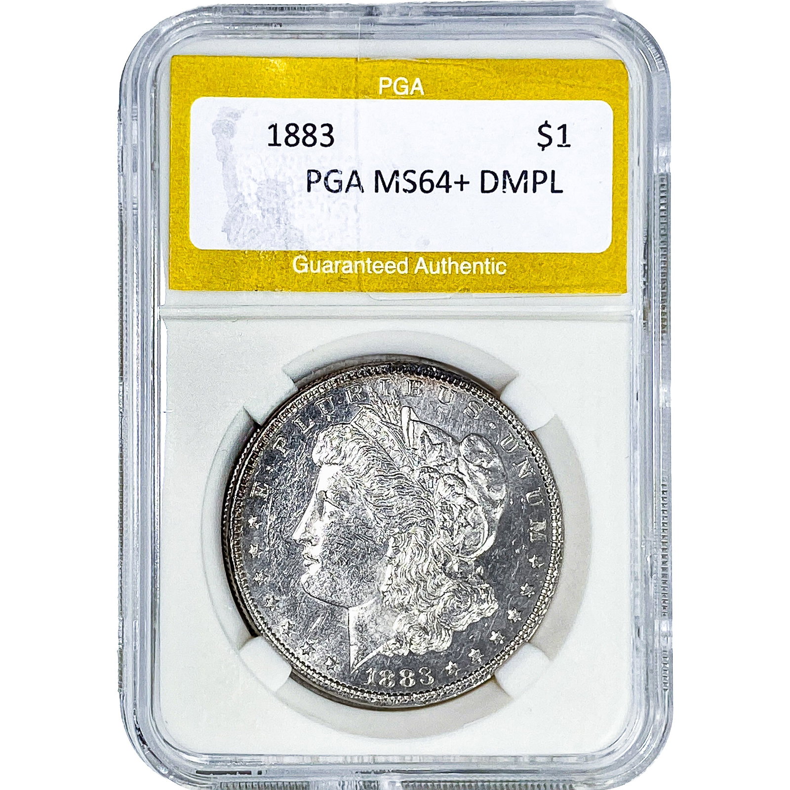 1883 Morgan Silver Dollar PGA MS64+ DMPL: 1883 Morgan Silver Dollar PGA MS64+ DMPL