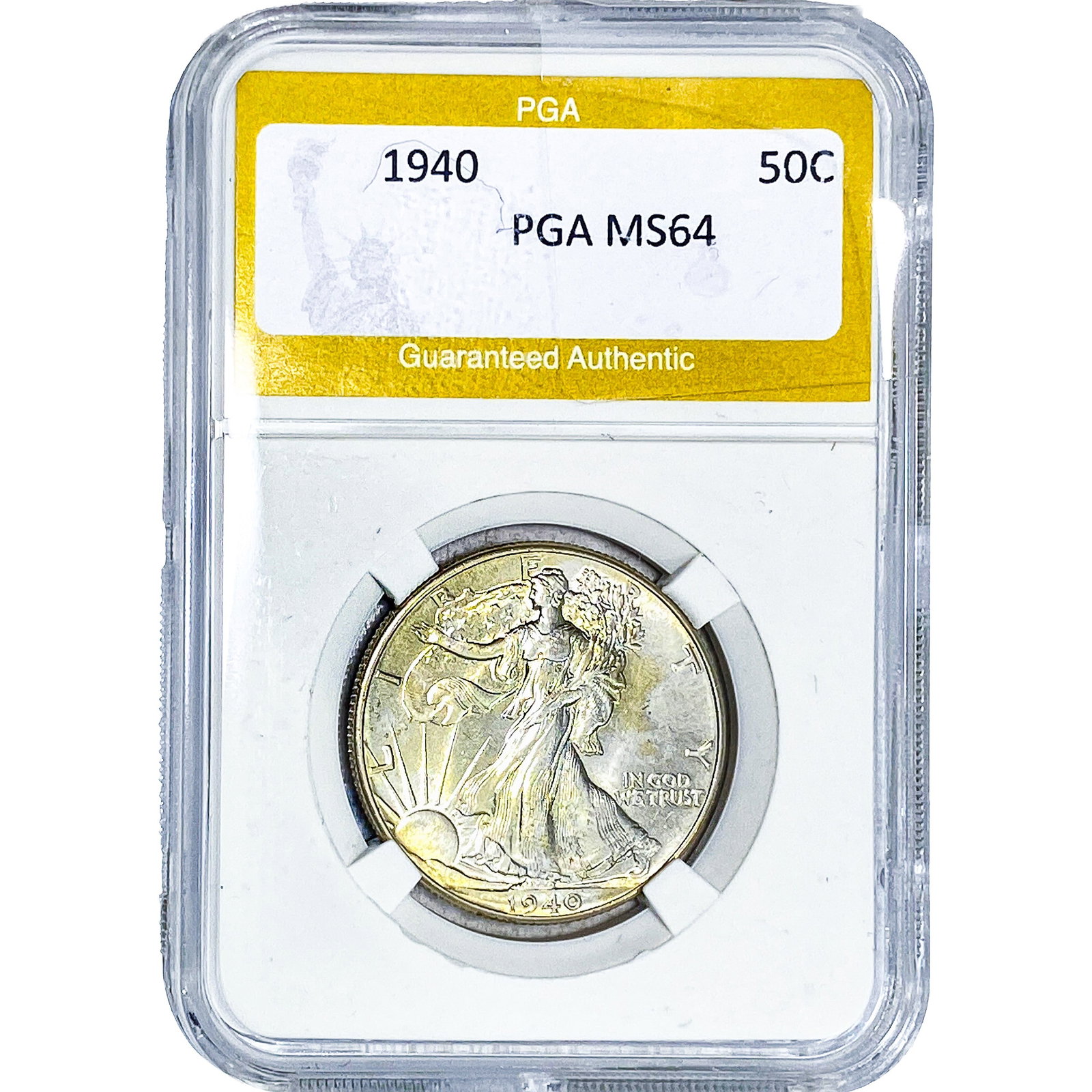1940 Walking Liberty Half Dollar PGA MS64: 1940 Walking Liberty Half Dollar PGA MS64