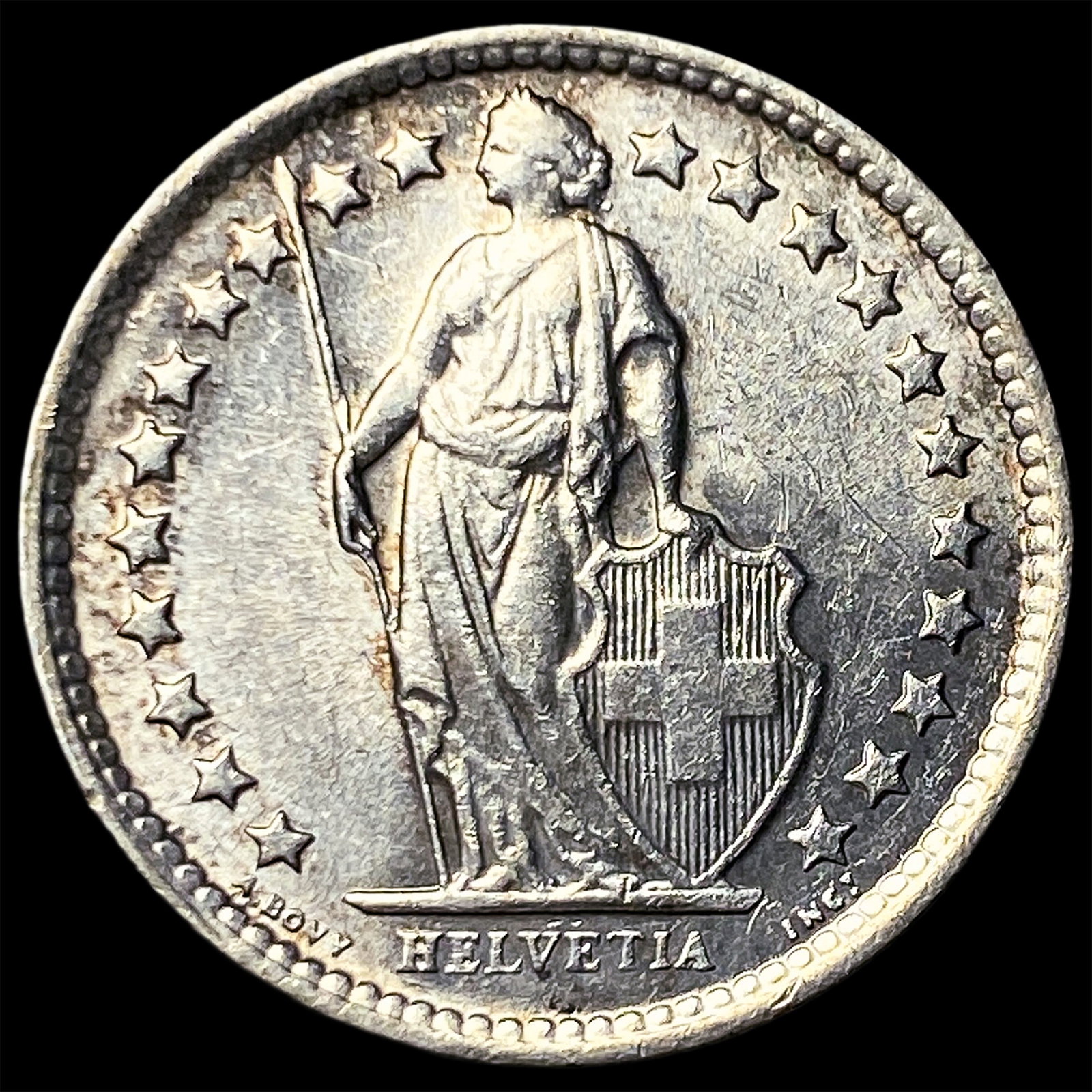 1964B Switzerland Silver 1/2 Franc: 1964B Switzerland Silver 1/2 Franc