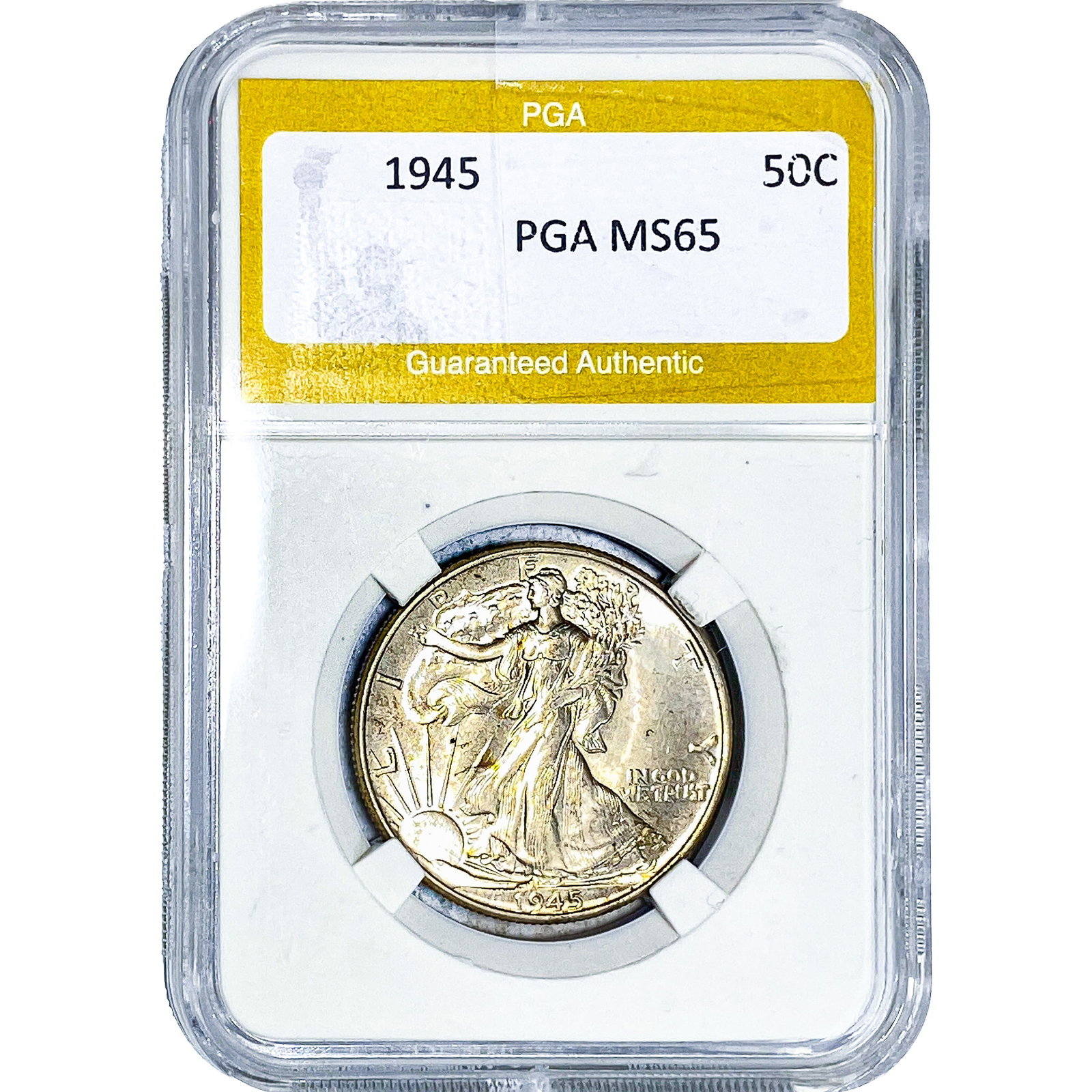 1945 Walking Liberty Half Dollar PGA MS65: 1945 Walking Liberty Half Dollar PGA MS65