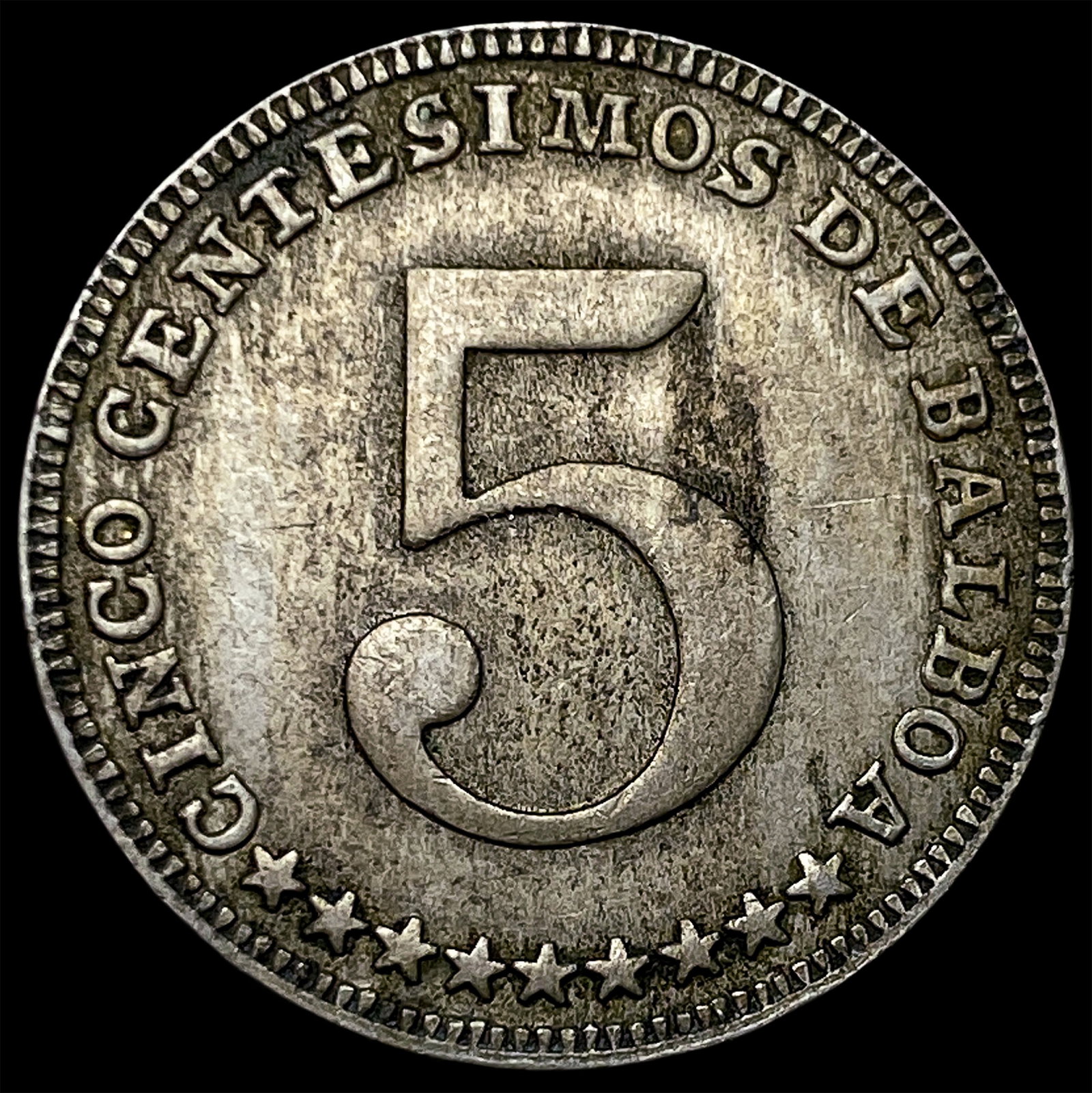 1961 Panama Copper Nickel 5 Centesimos: 1961 Panama Copper Nickel 5 Centesimos