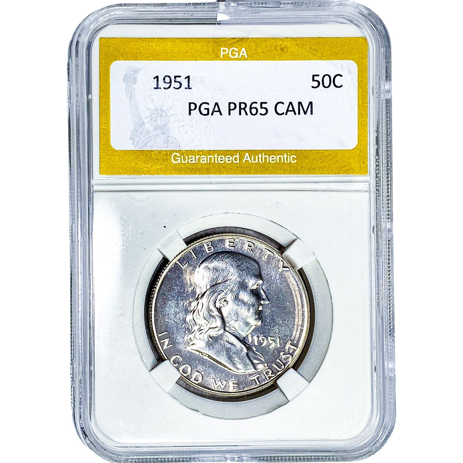 1951 Franklin Half Dollar PGA PR65 CAM: 1951 Franklin Half Dollar PGA PR65 CAM