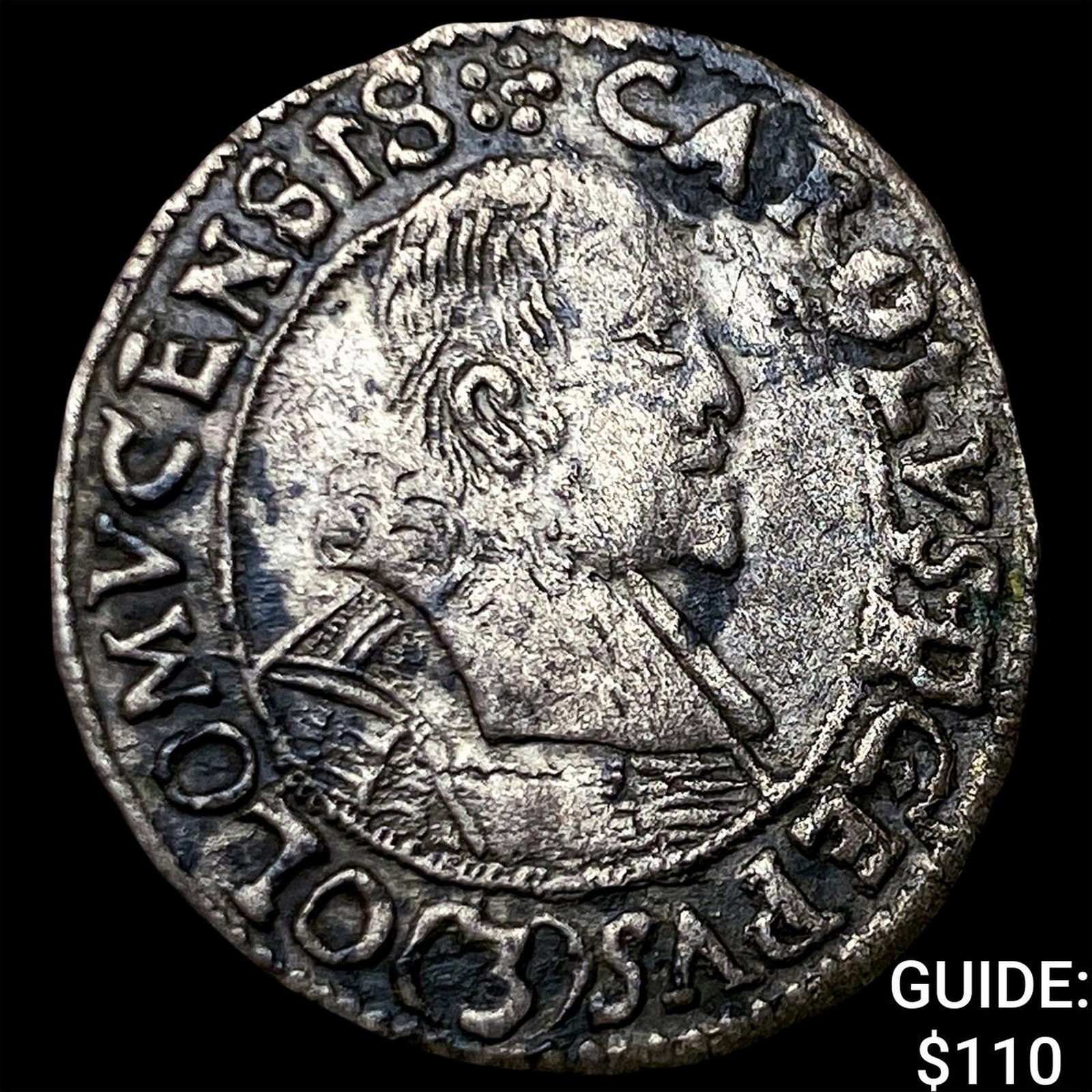 1669 Austrian States Olmitz Silver 3 Kreuzer (1 of 2)