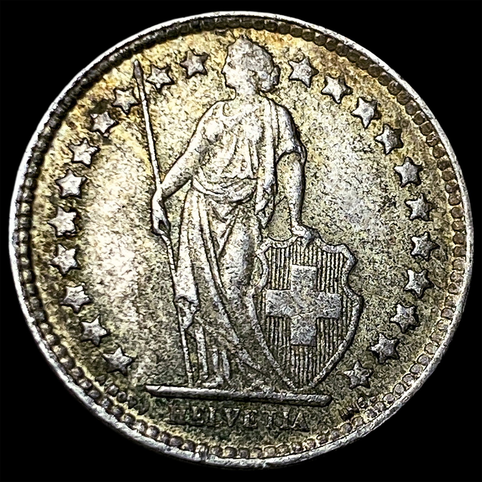1943 Switzerland Silver 1/2 Franc: 1943 Switzerland Silver 1/2 Franc