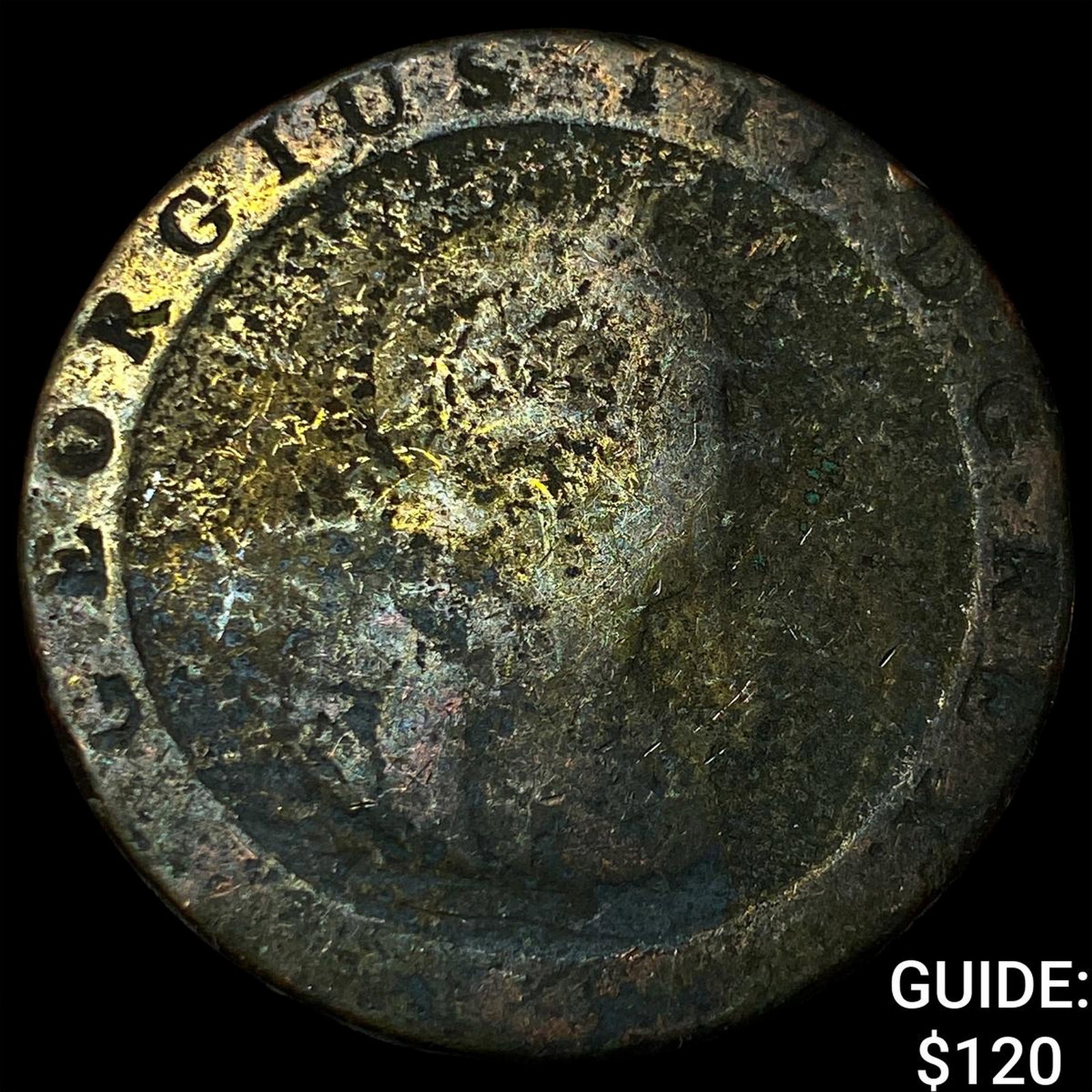 1797 Great Britain Copper "Cartwheel" Penny: 1797 Great Britain Copper "Cartwheel" Penny