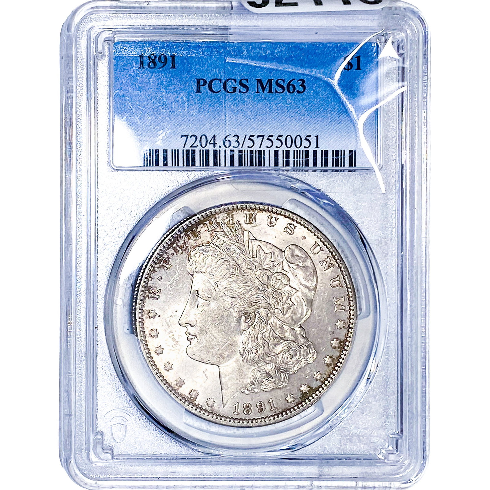 1891 Morgan Silver Dollar PCGS MS63: 1891 Morgan Silver Dollar PCGS MS63