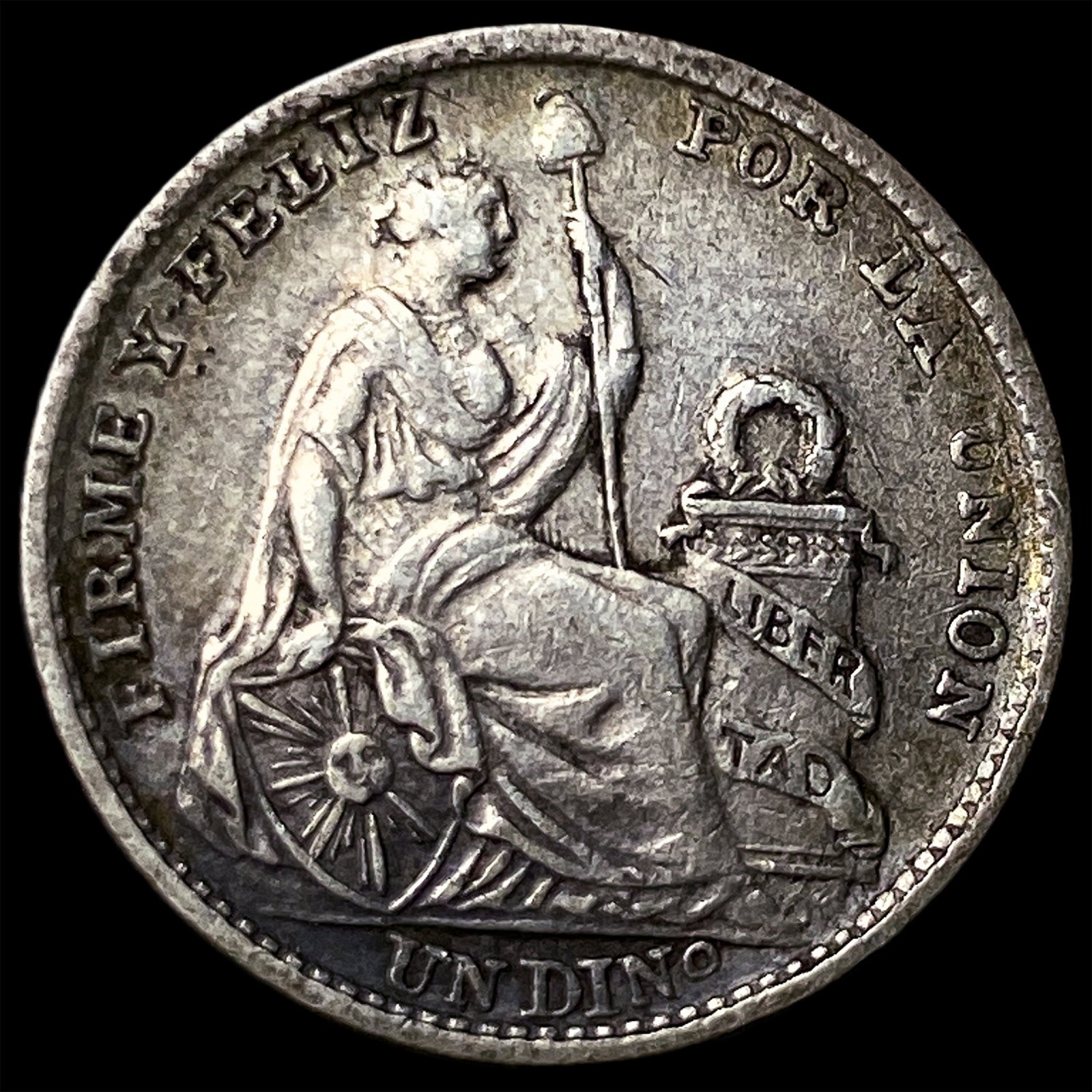 1912 Peru Silver Dinero: 1912 Peru Silver Dinero