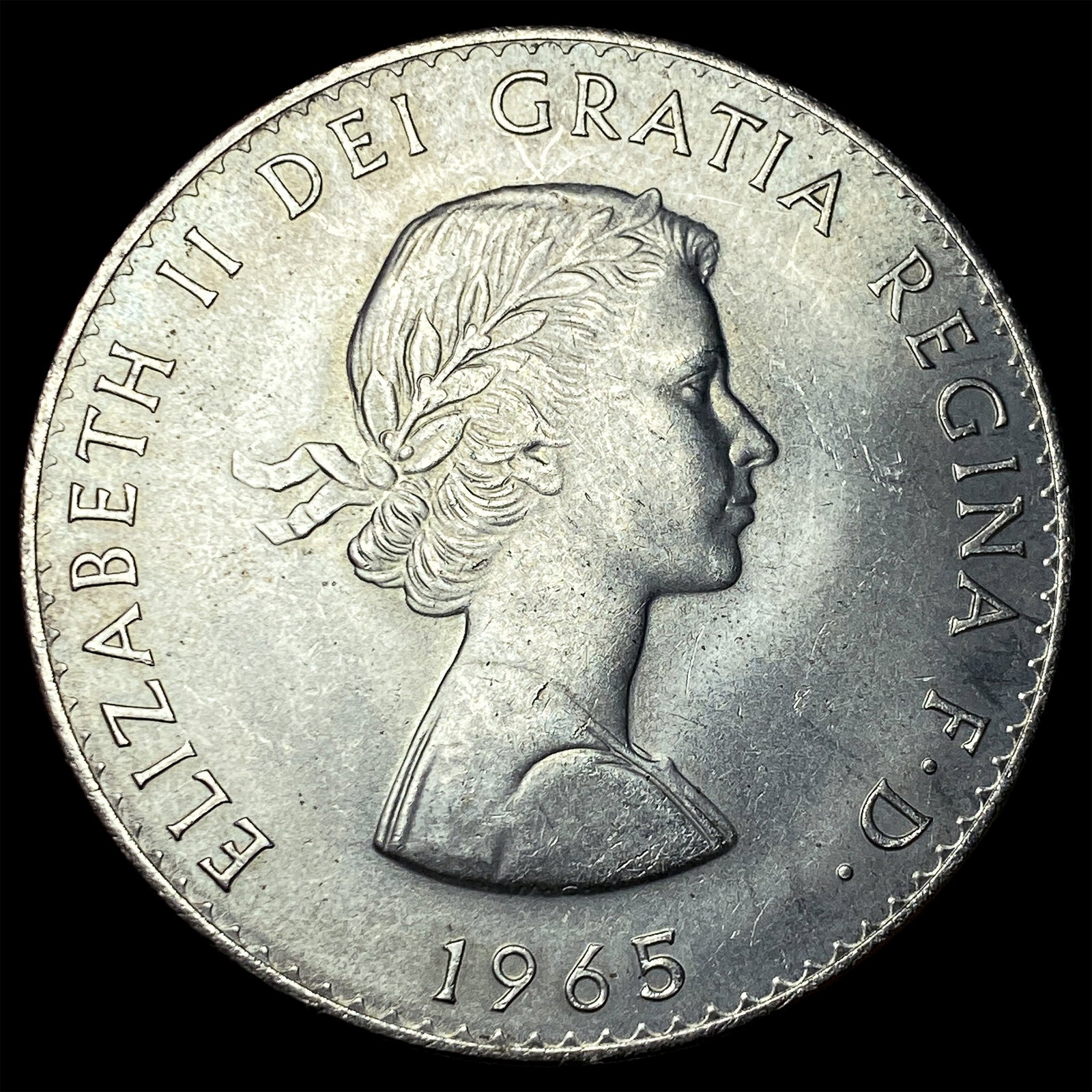 1965 Great Britain Copper Nickel Crown-Winston Churhill: 1965 Great Britain Copper Nickel Crown-Winston Churhill