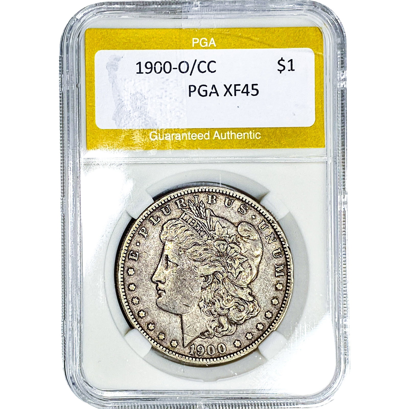 1900-O/CC Morgan Silver Dollar PGA XF45: 1900-O/CC Morgan Silver Dollar PGA XF45