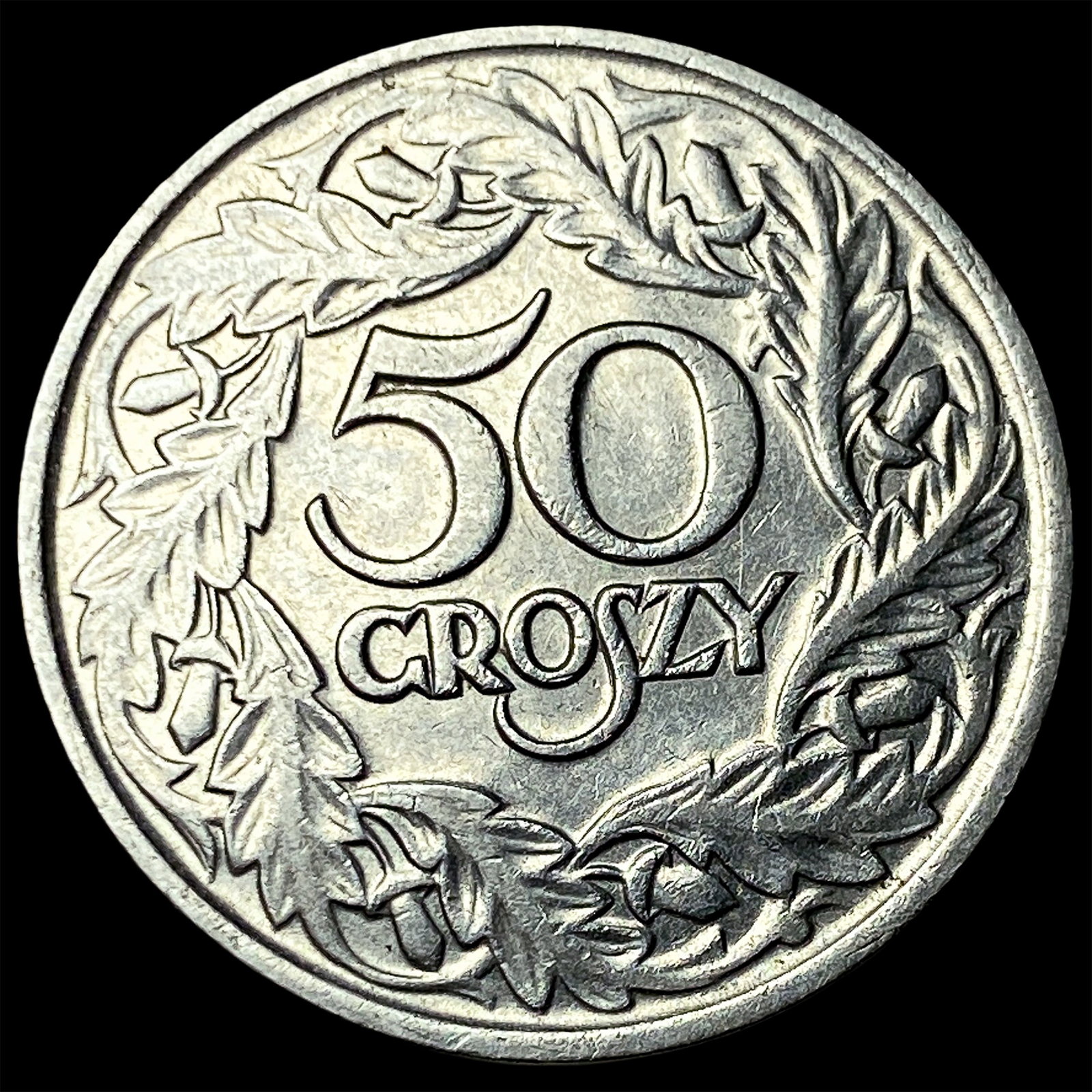 1923 Poland Nickel 50 Groszy: 1923 Poland Nickel 50 Groszy