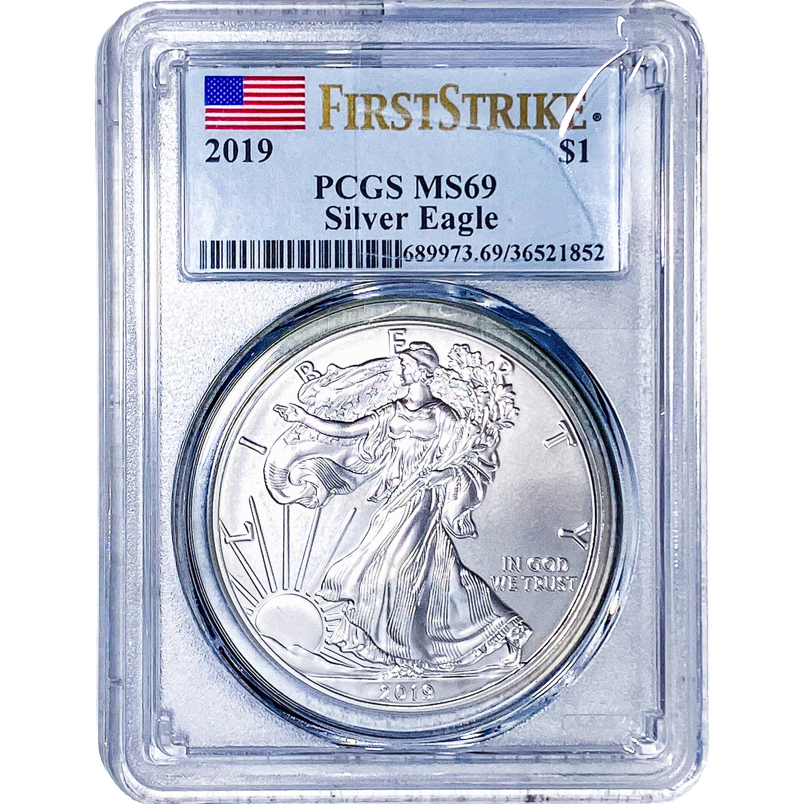 2019 Silver Eagle PCGS MS69 (1 of 2)