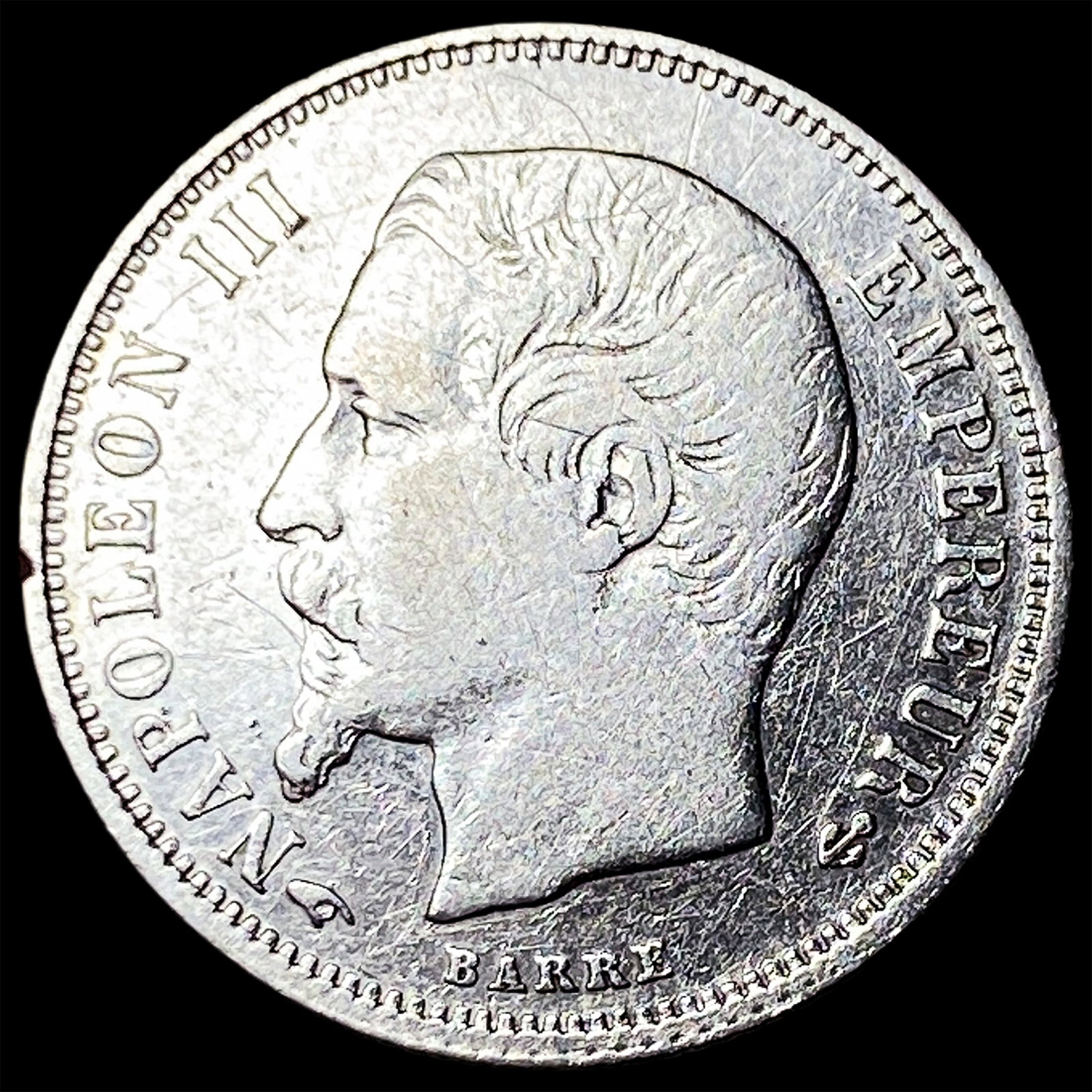 1858A France Silver 50 Centimes: 1858A France Silver 50 Centimes