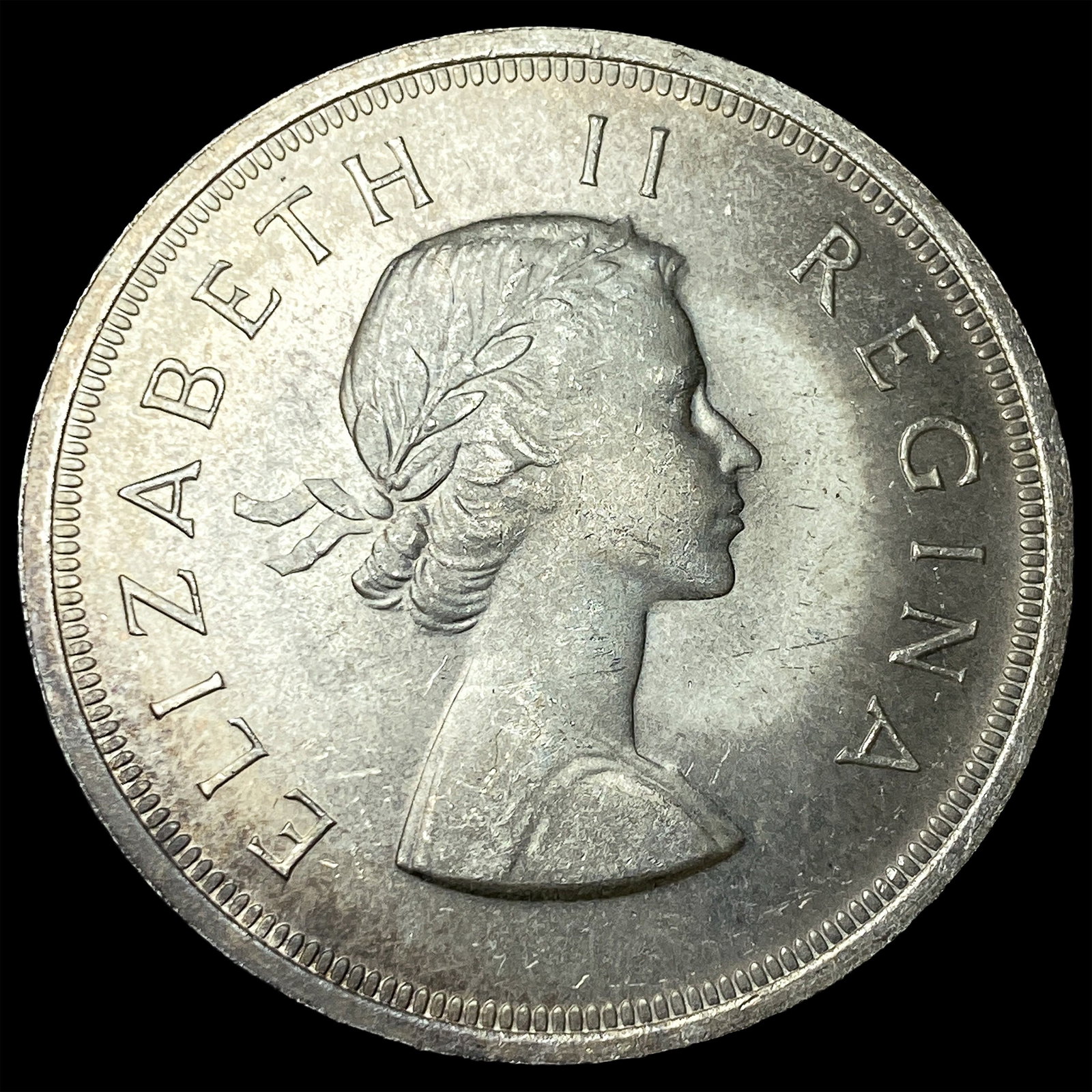 1957 Soth Africa Silver 5 Shillings .4546oz ASW: 1957 Soth Africa Silver 5 Shillings .4546oz ASW