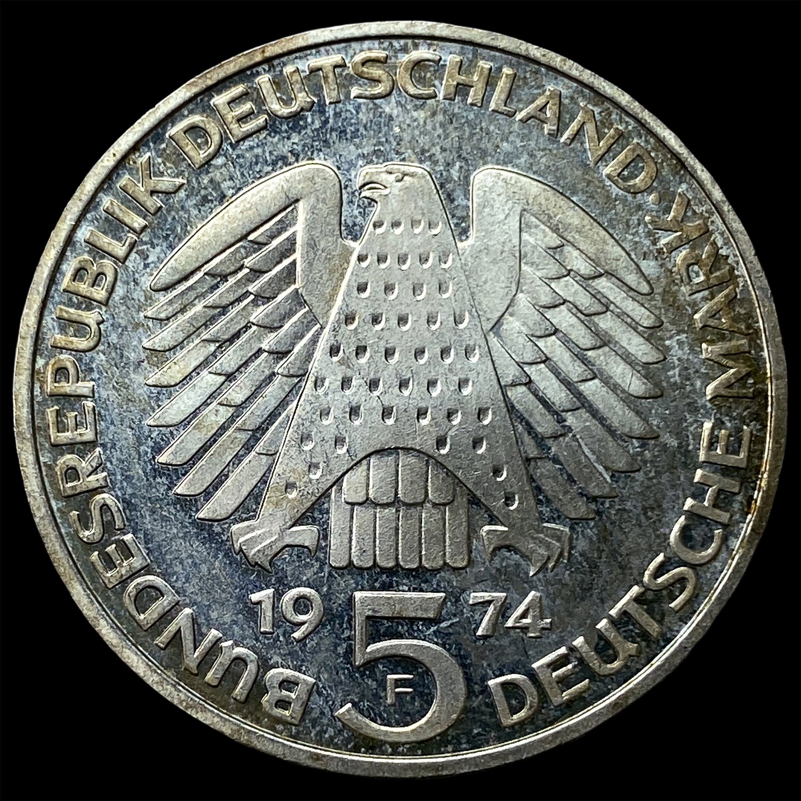 1974F Germany Silver 5 Mark - 2